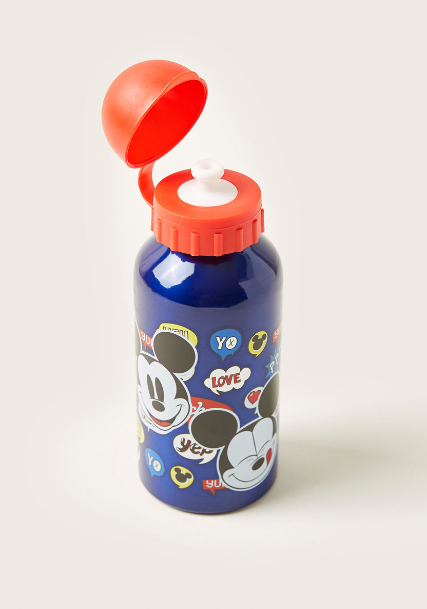 Mickey Mouse Print Bottle with Cap - 360 ml-Mealtime Essentials-image-1