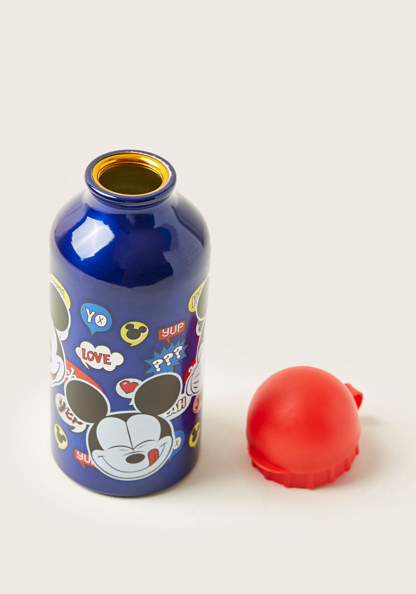 Mickey Mouse Print Bottle with Cap - 360 ml-Mealtime Essentials-image-3