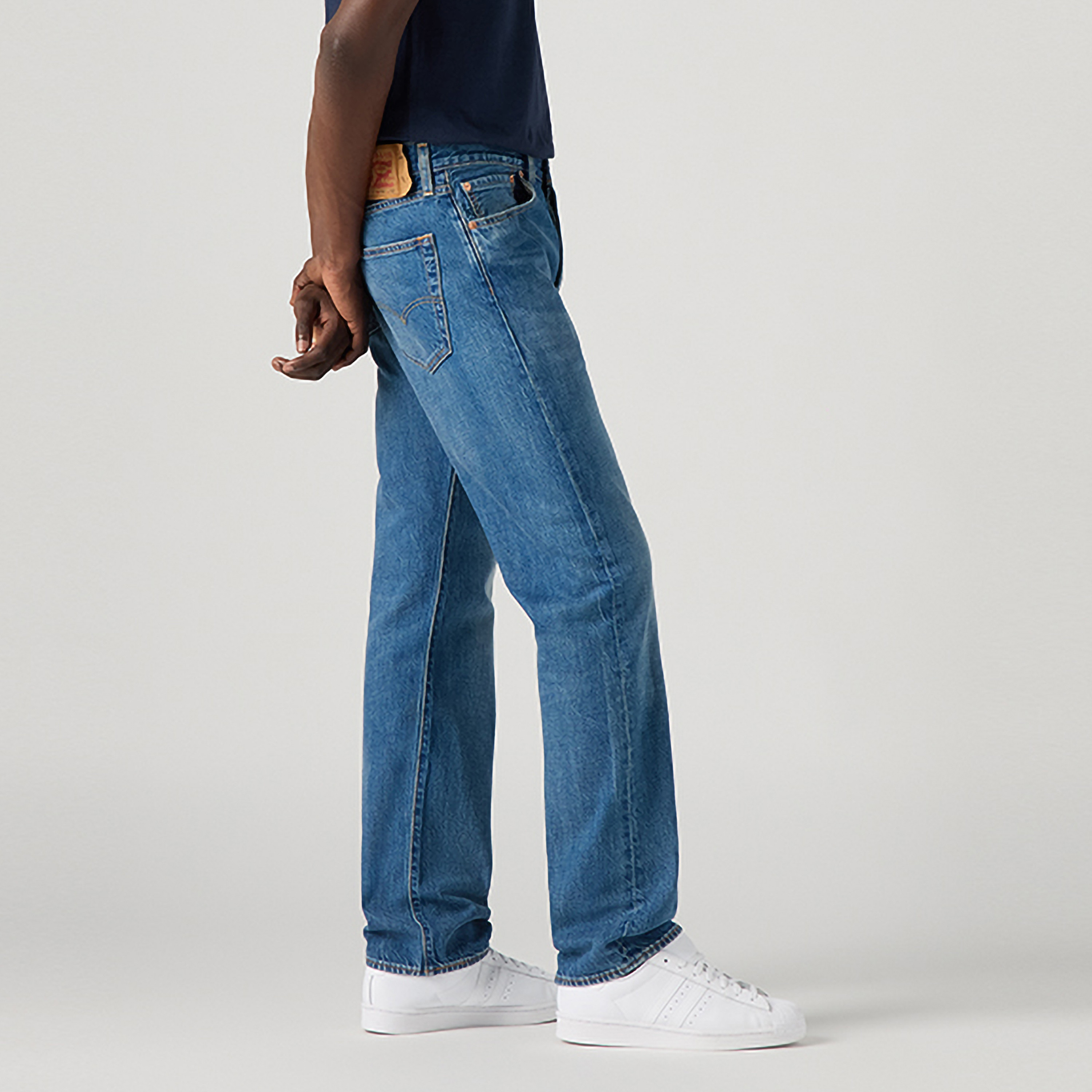 Levi's 501 Straight Fit Blue 5 Pocket Men's Jeans-men-clothing-bottoms-jeans-image-3