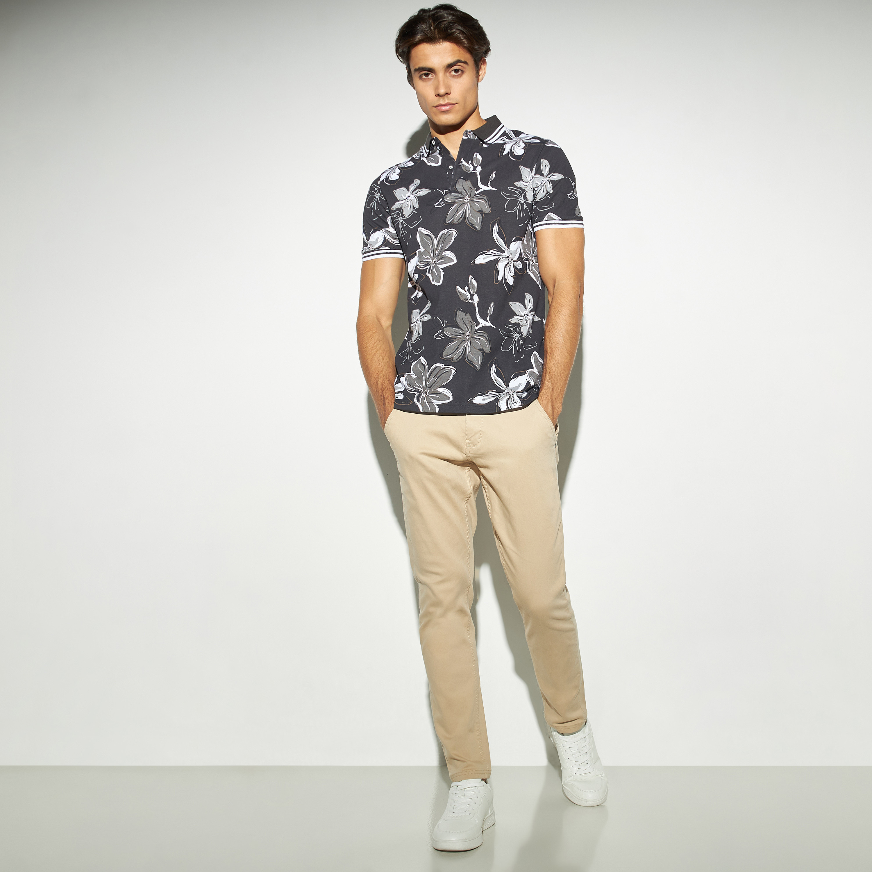 Floral polo 2024 for men outfit