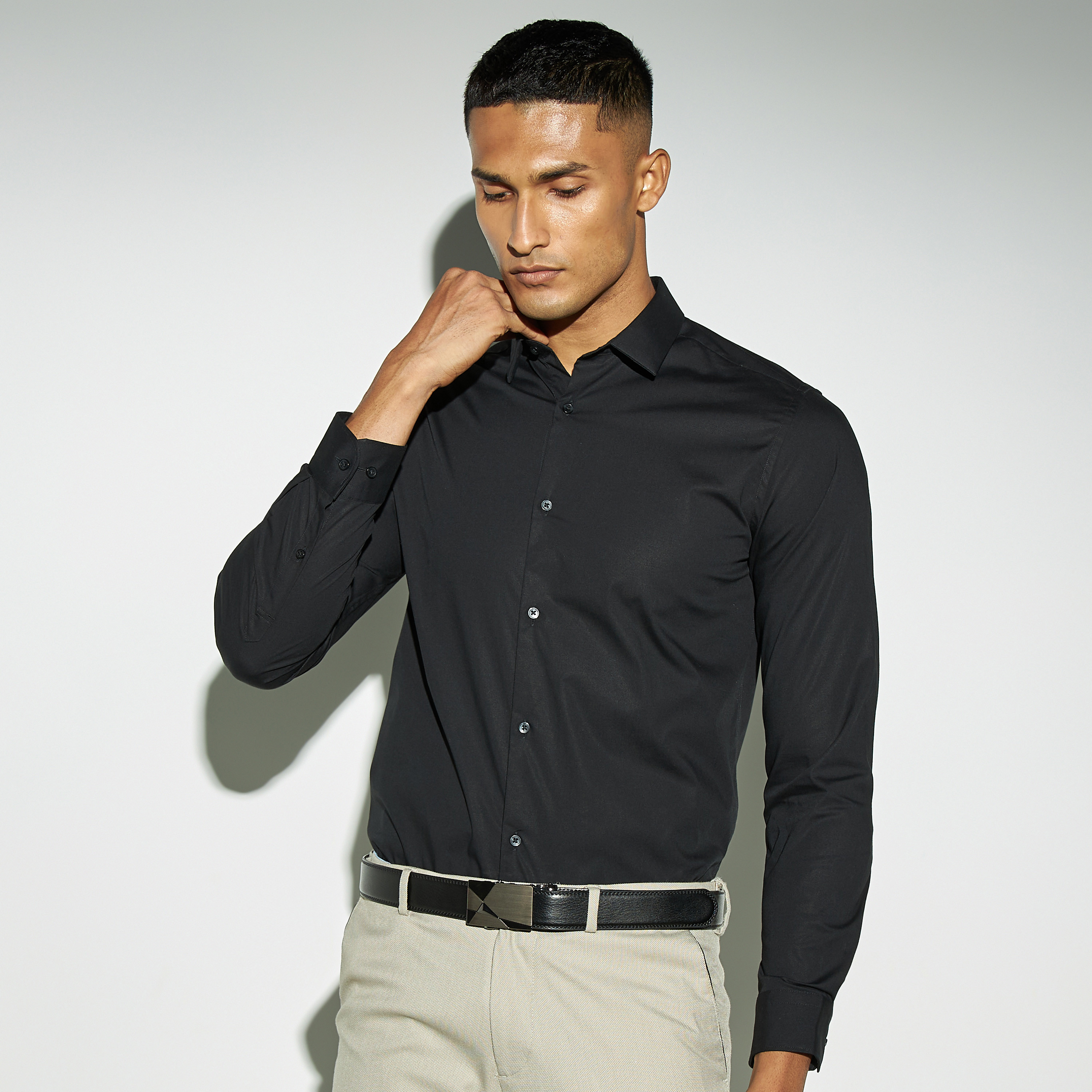 Stretch sales mens shirts