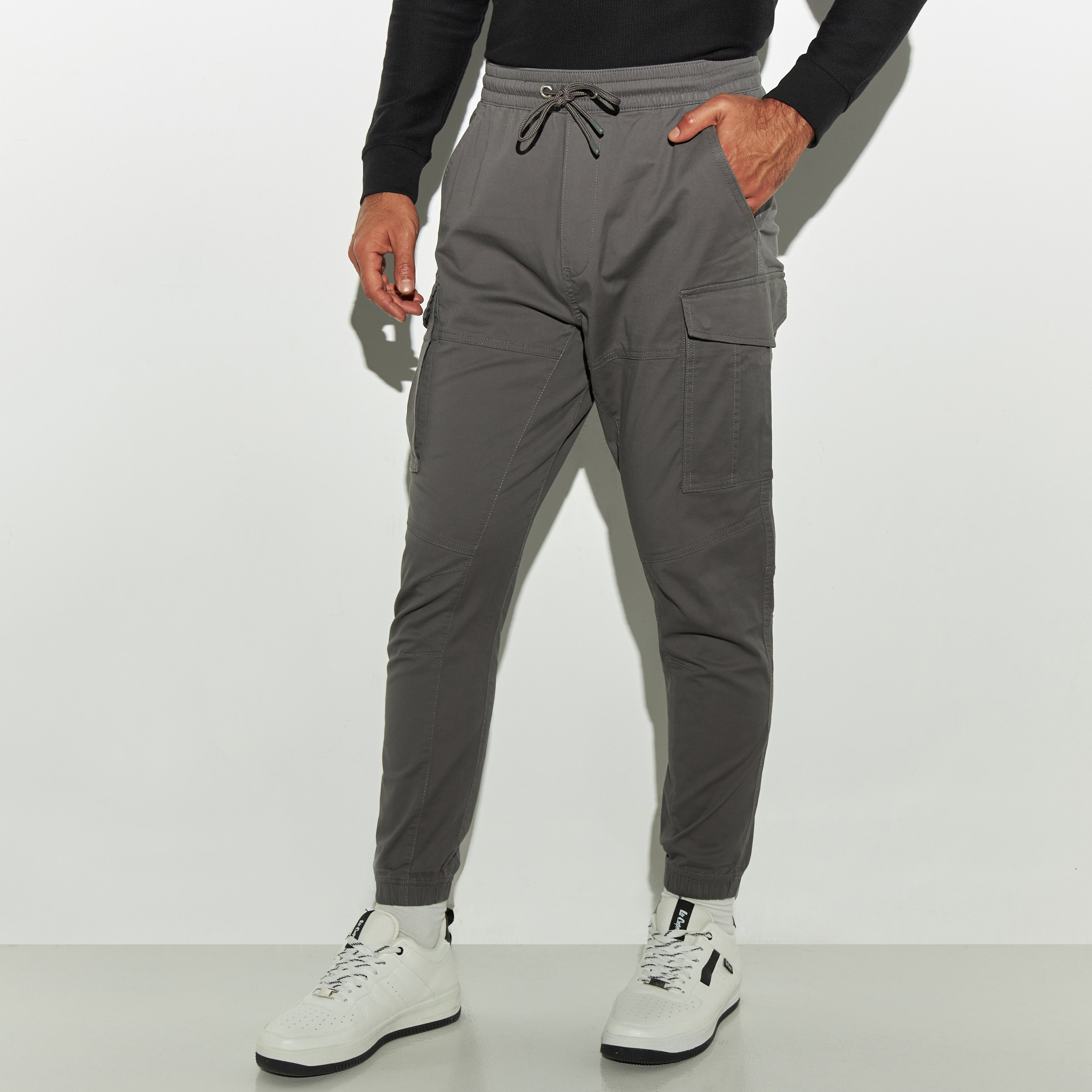 Cargo drawstring online joggers