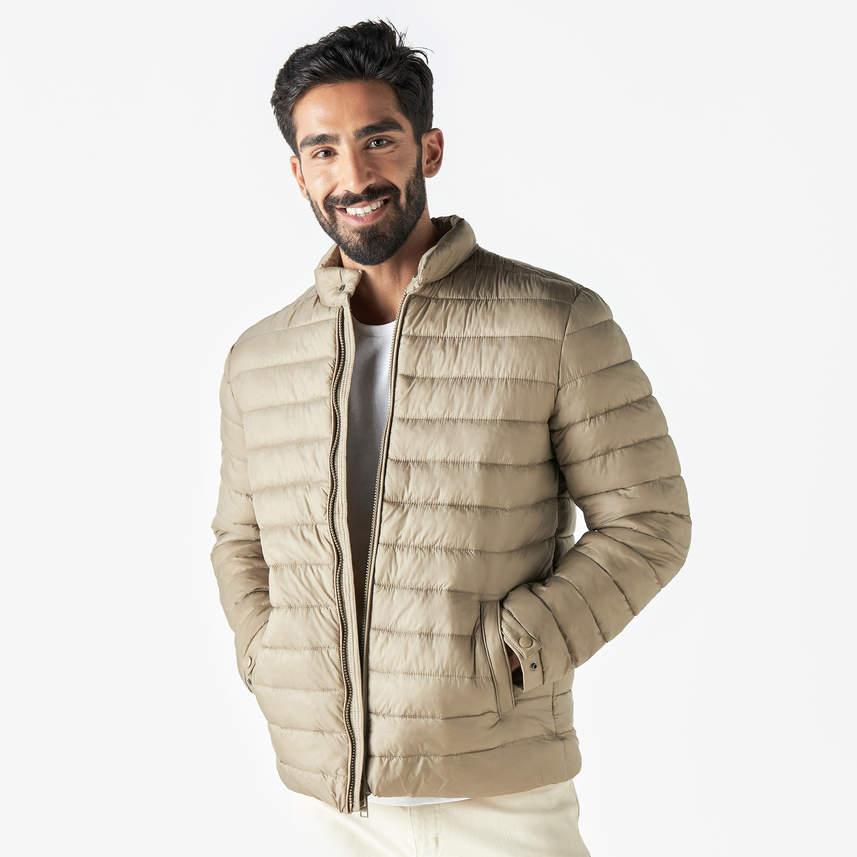 Quilted zip 2025 through jacket