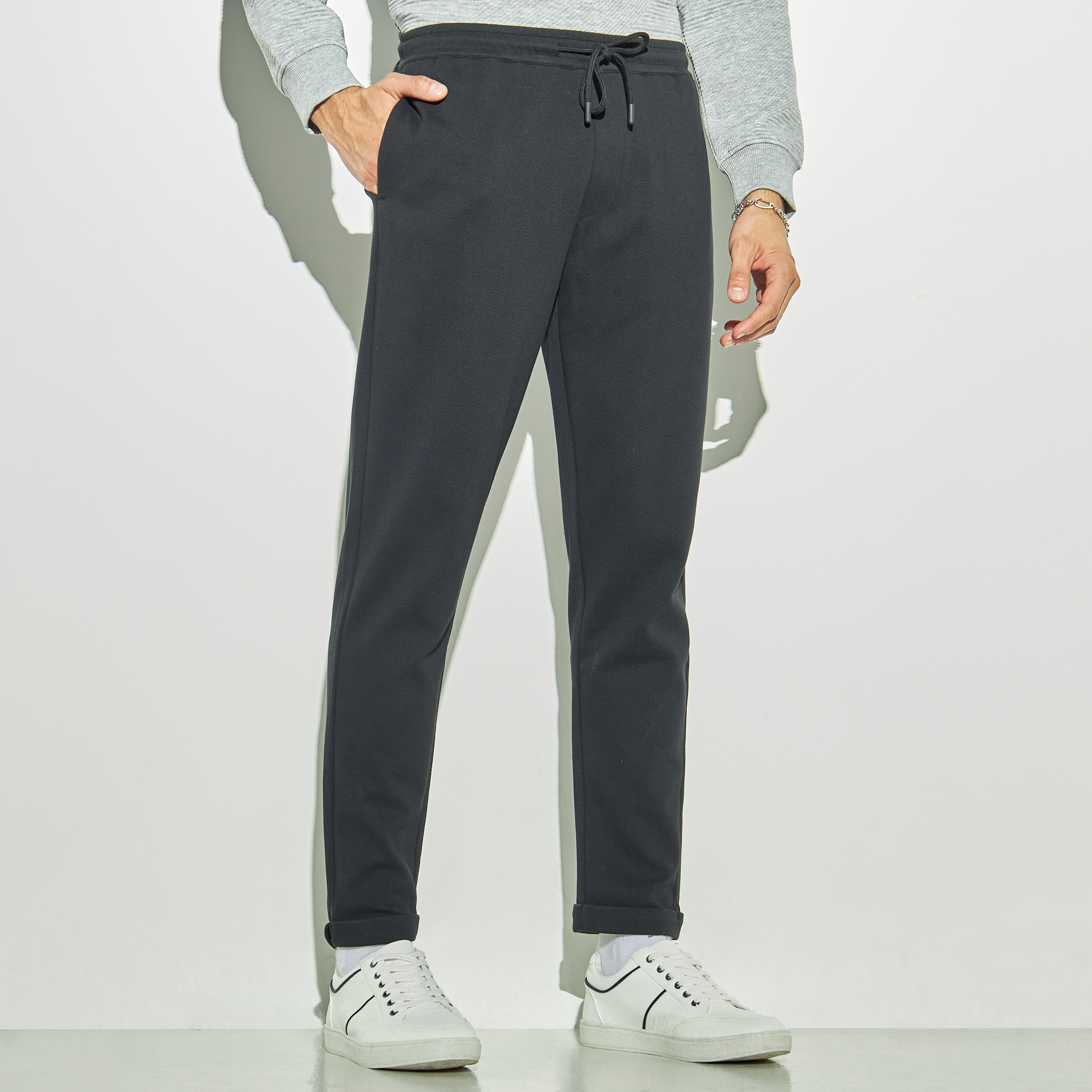 Drawstring closure outlet pants