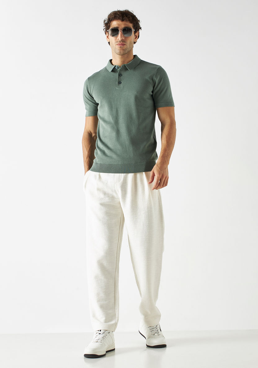 Buy Iconic Regular Fit Full Length Textured Pants | Splash UAE