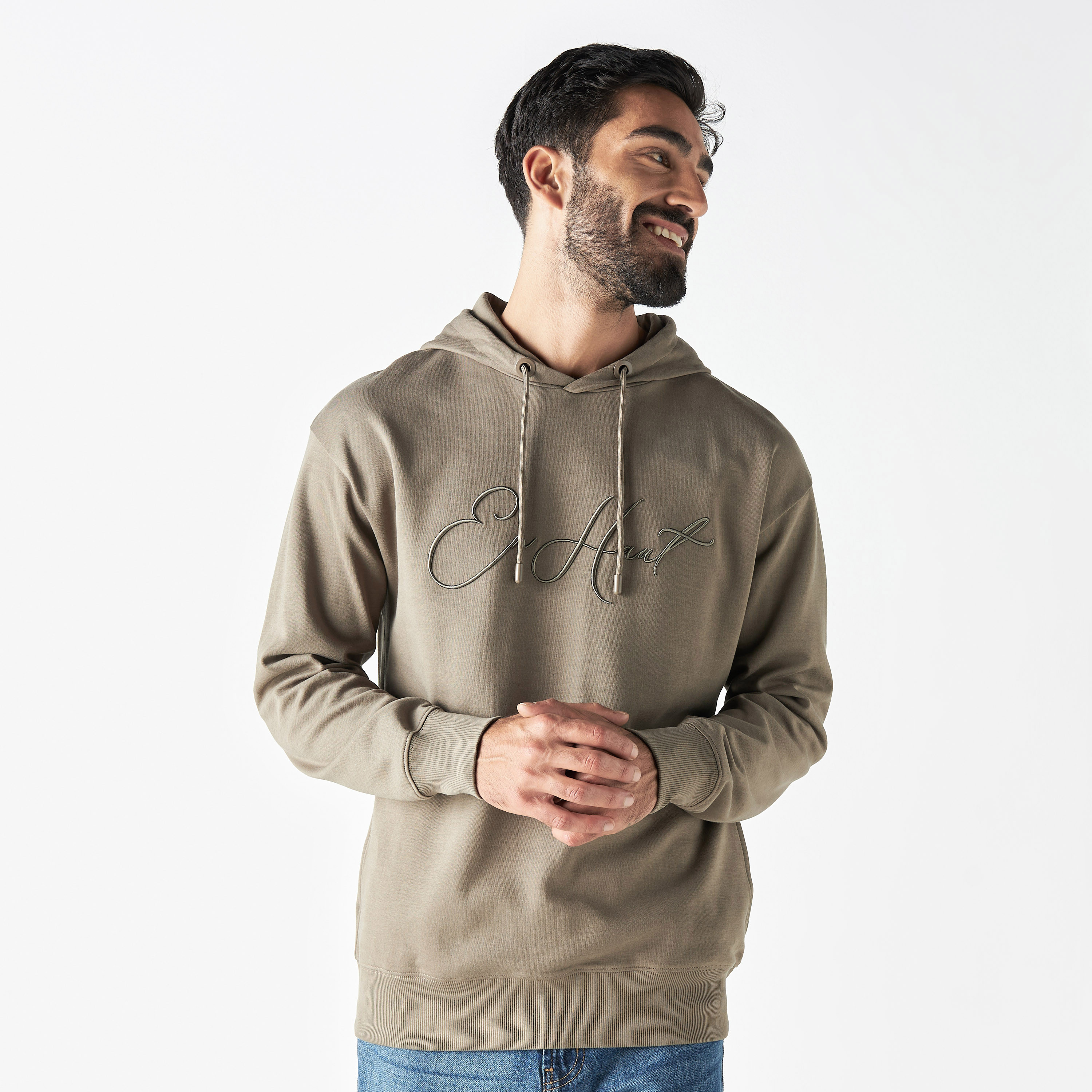 Buy Iconic Embroidered Hoodie with Long Sleeves Splash UAE