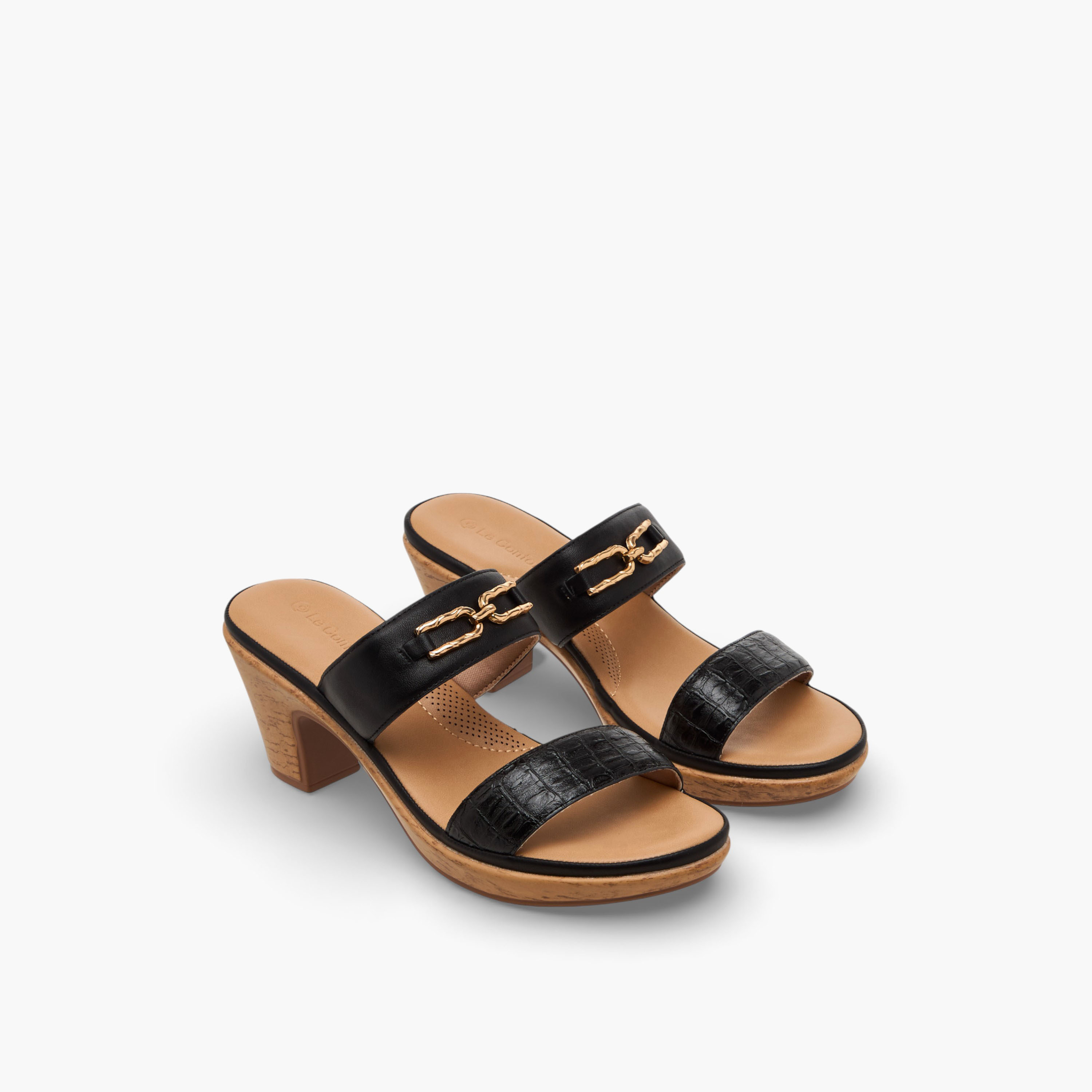 صندل بكعب عريض للنساء من لو كونفورت-women-shoes-sandals-heeled-image-1