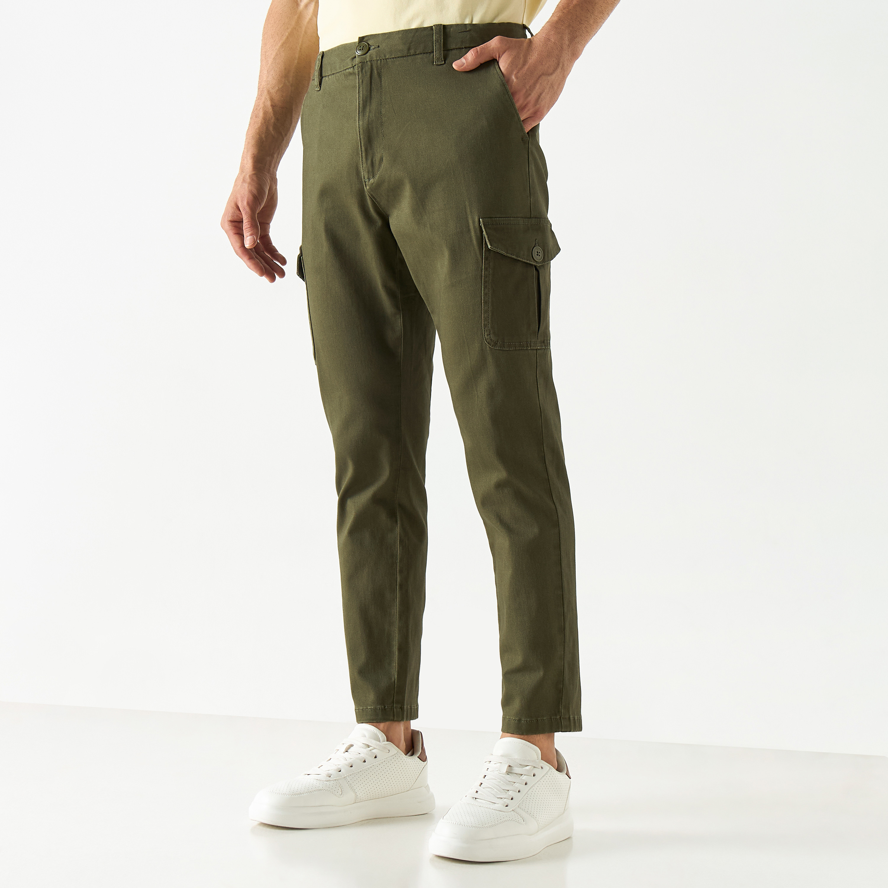 Cargo pants with button pockets hotsell