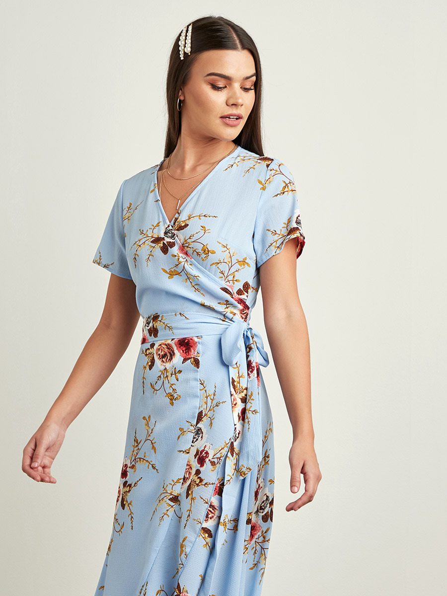 فستان طويل بطبعات الورود برباط خصر من ستايلي-women-clothing-dresses-image-3