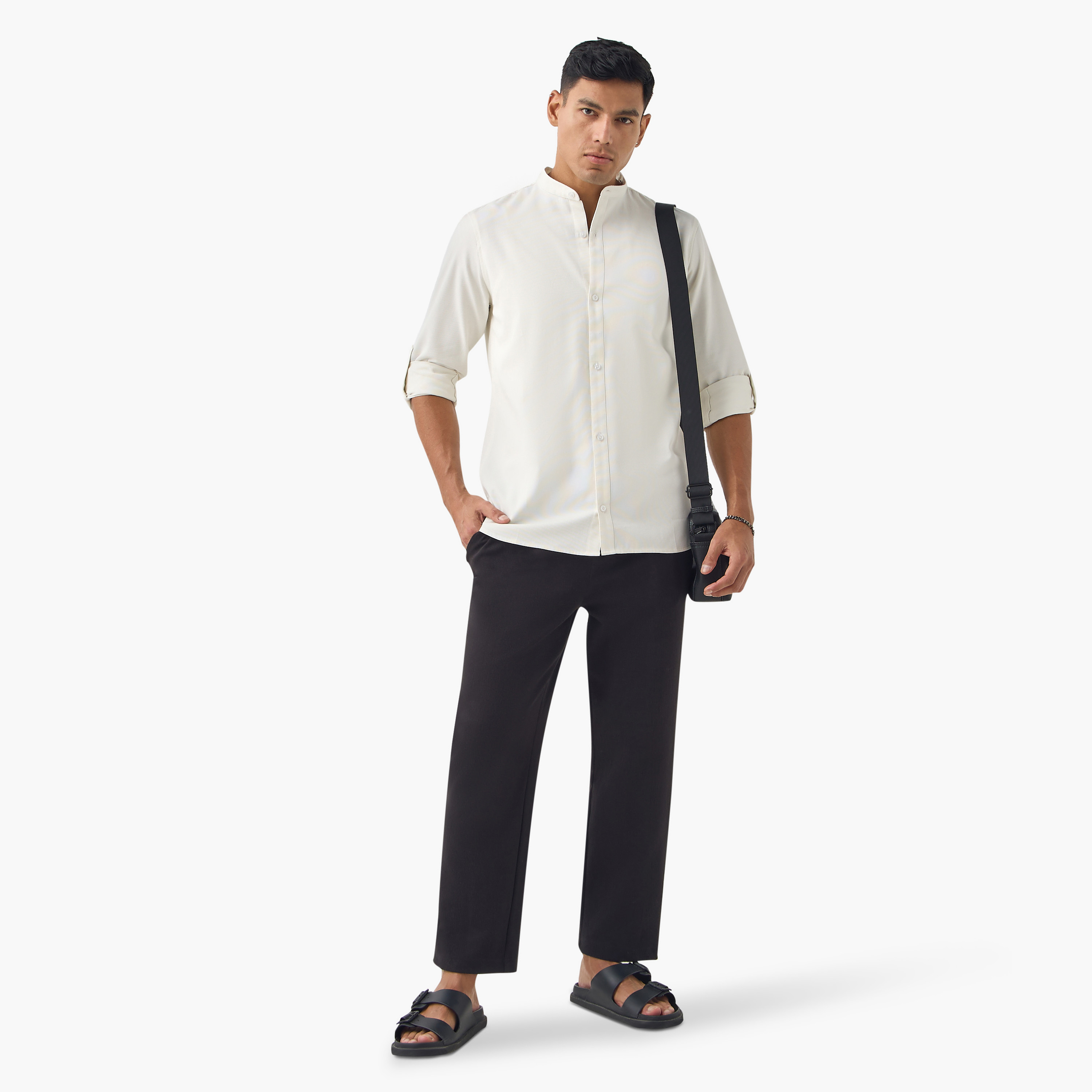 قميص بقصة عادية وياقة وأكمام طويلة-men-clothing-shirts-image-19