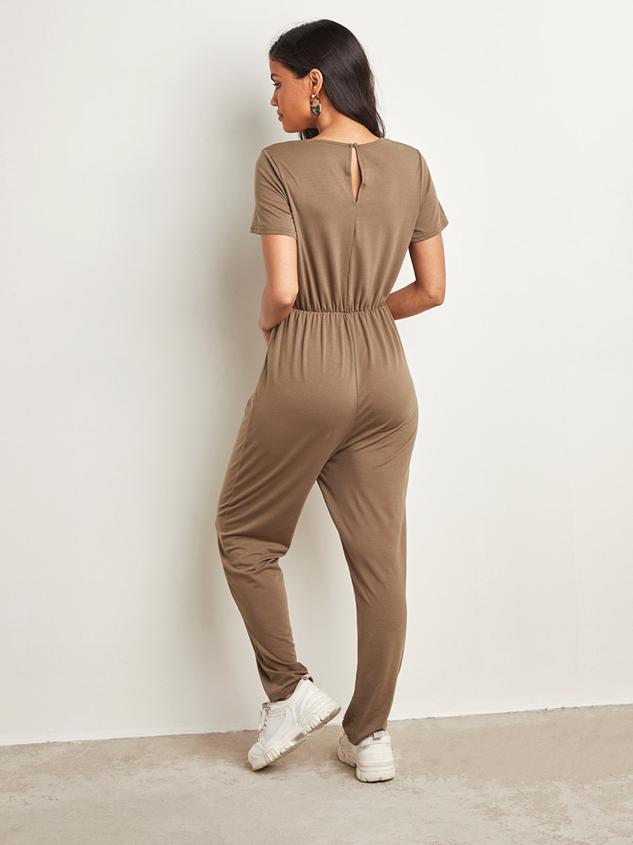 أفرول سادة مع ربطة على الخصر من ستايلي-women-clothing-dresses-image-2