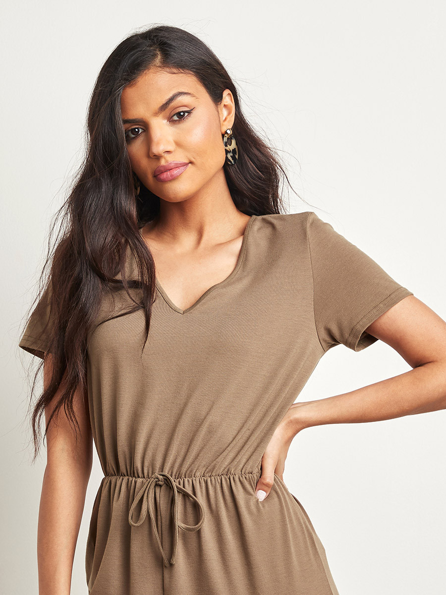 أفرول سادة مع ربطة على الخصر من ستايلي-women-clothing-dresses-image-3