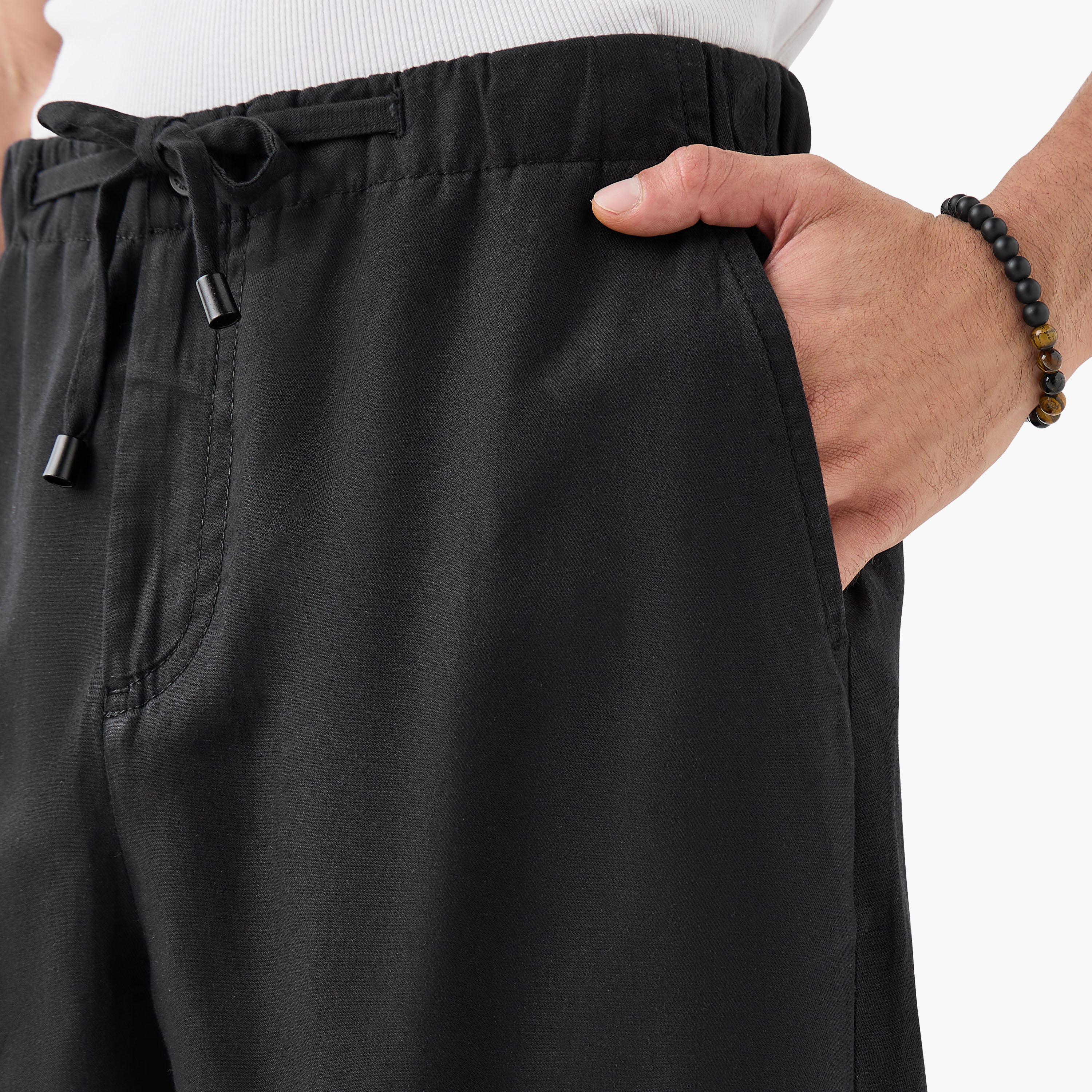 بنطلون بخصر مرن ورباط إغلاق وجيوب-men-clothing-bottoms-trousersandchinos-trousers-image-14
