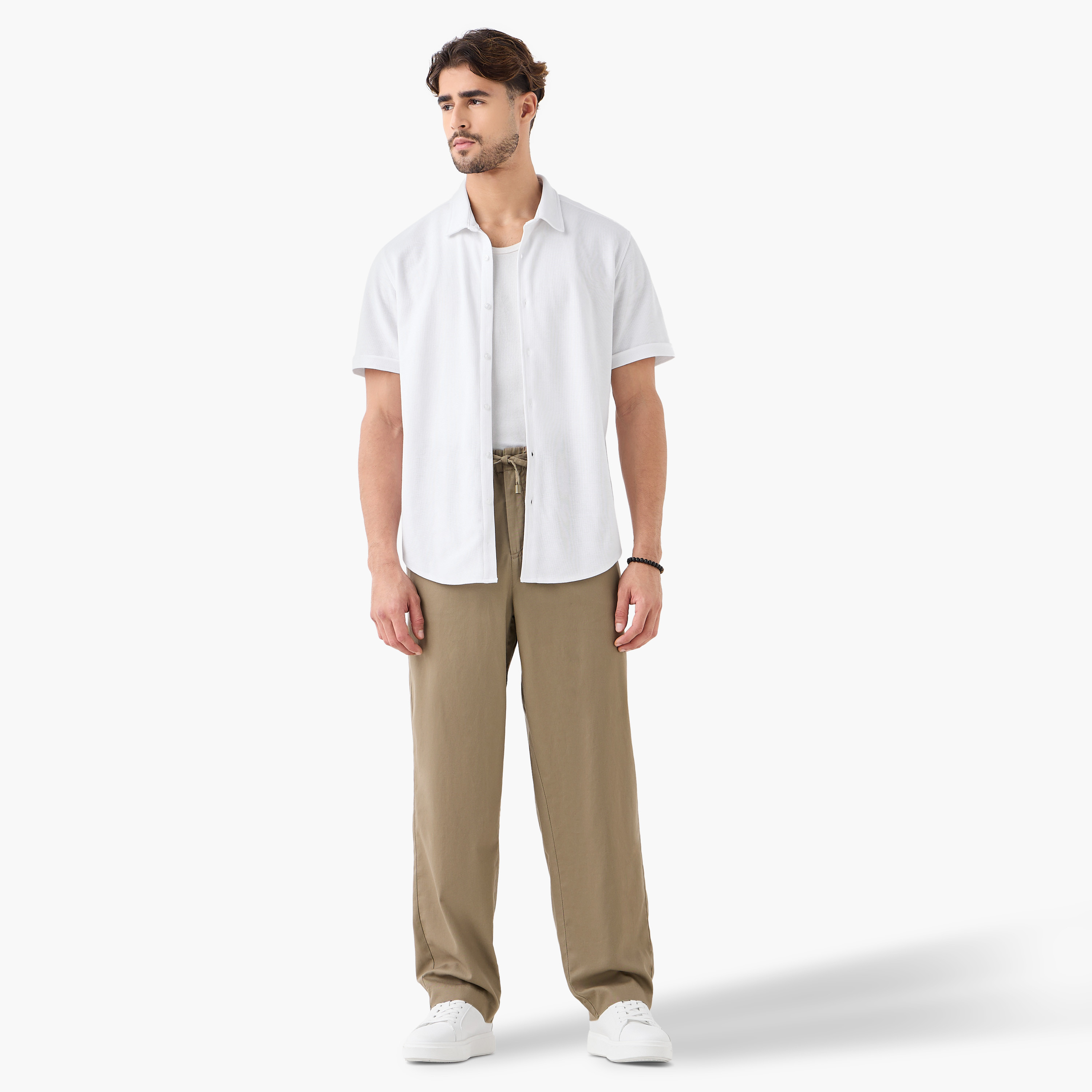 بنطلون بخصر مرن ورباط إغلاق وجيوب-men-clothing-bottoms-trousersandchinos-trousers-image-7