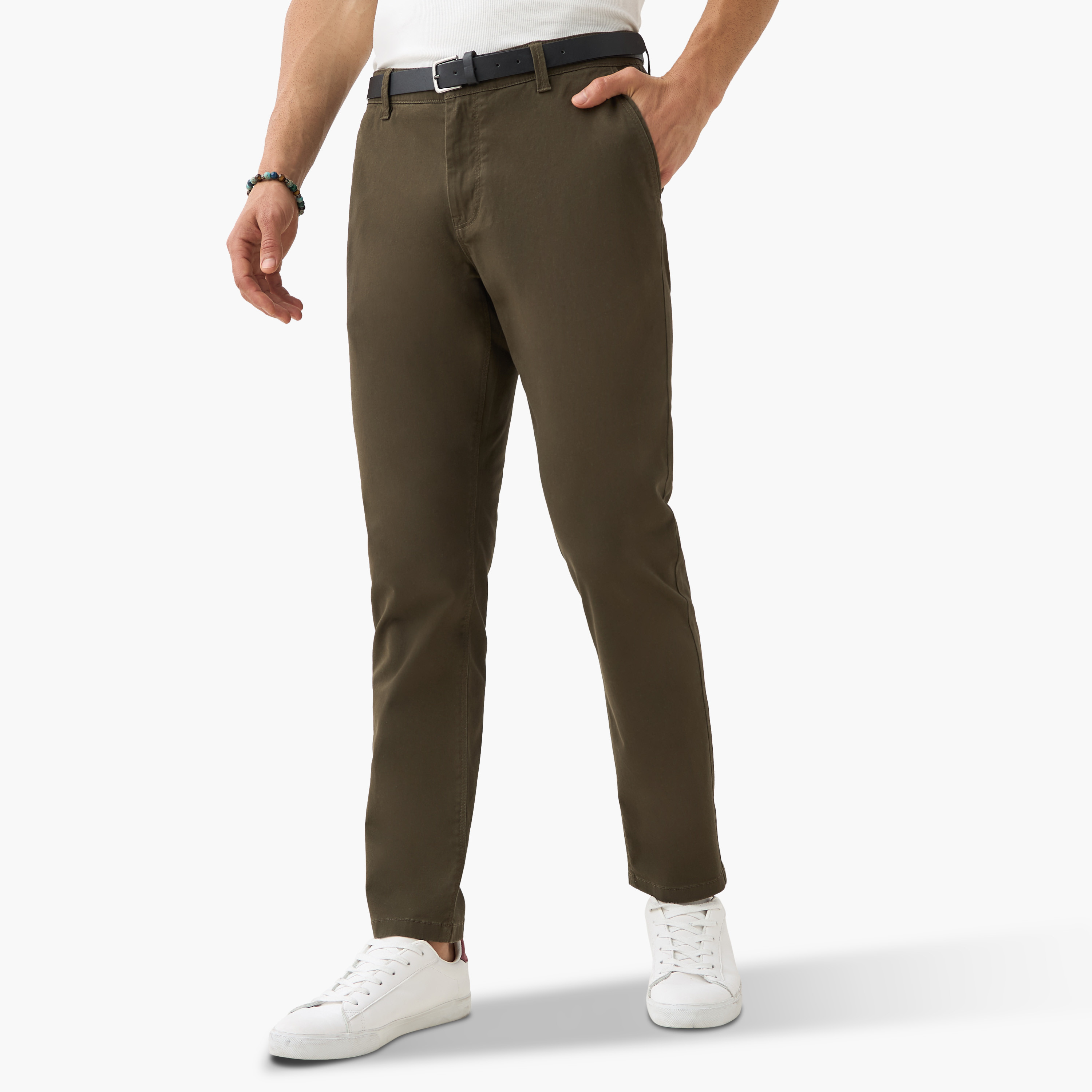 بنطلون شينو بقصة سليم وجيوب-men-clothing-bottoms-trousersandchinos-chinos-image-1
