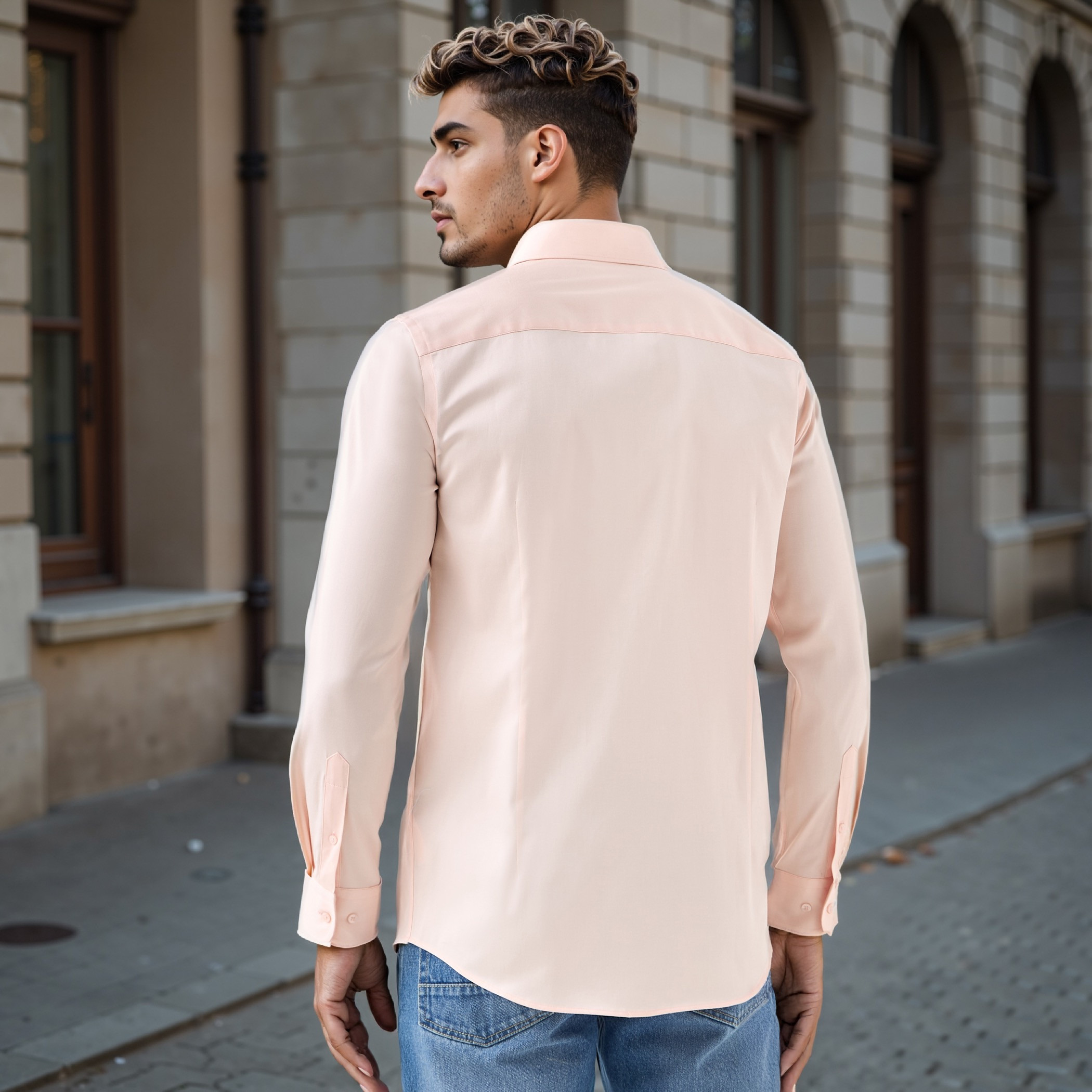 قميص بقصّة عادية وأكمام طويلة وتفاصيل الشعار من إمبيرور-men-clothing-shirts-image-3