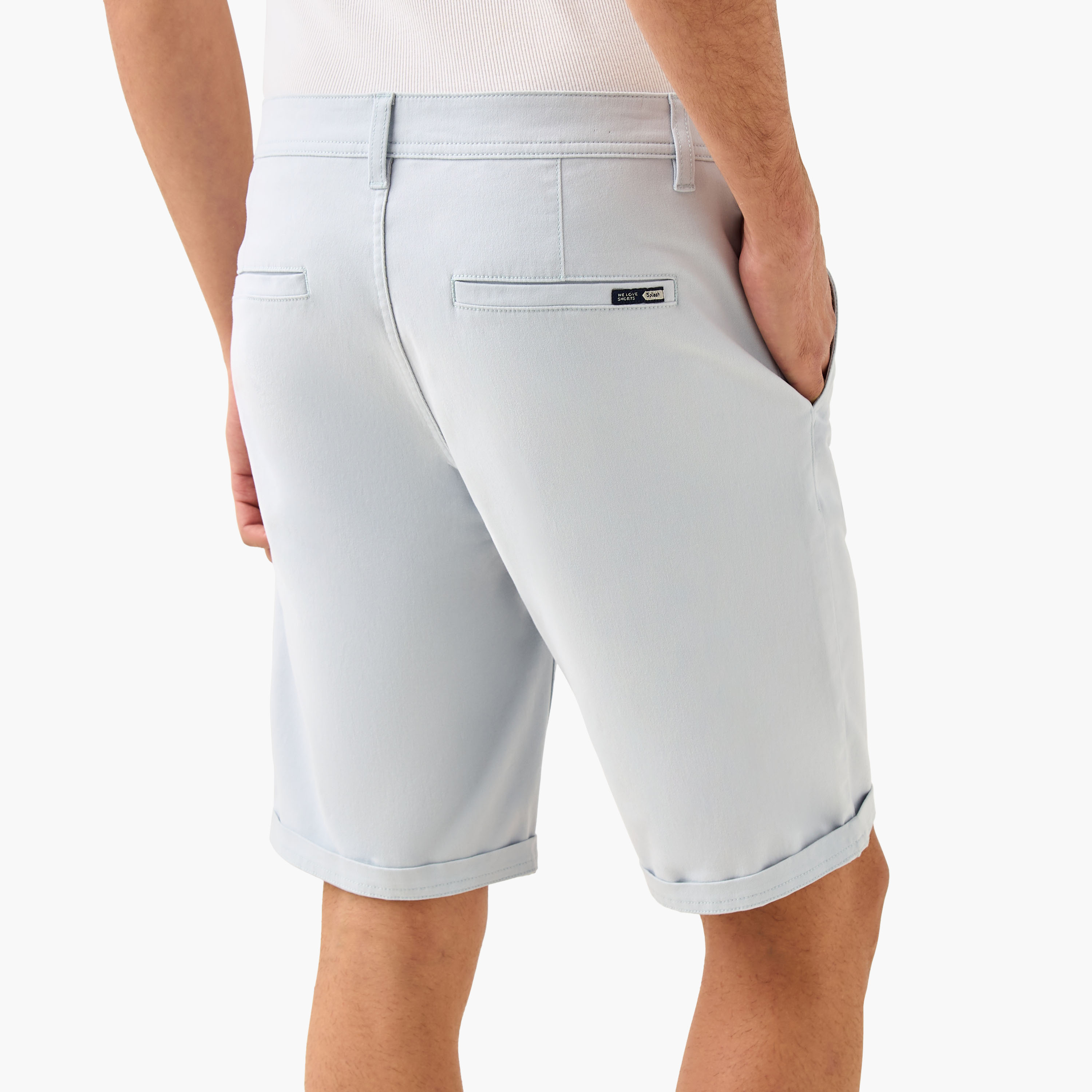 Regular Fit Mid-Rise Shorts with Button Closure and Pockets-men-clothing-bottoms-shorts-image-3