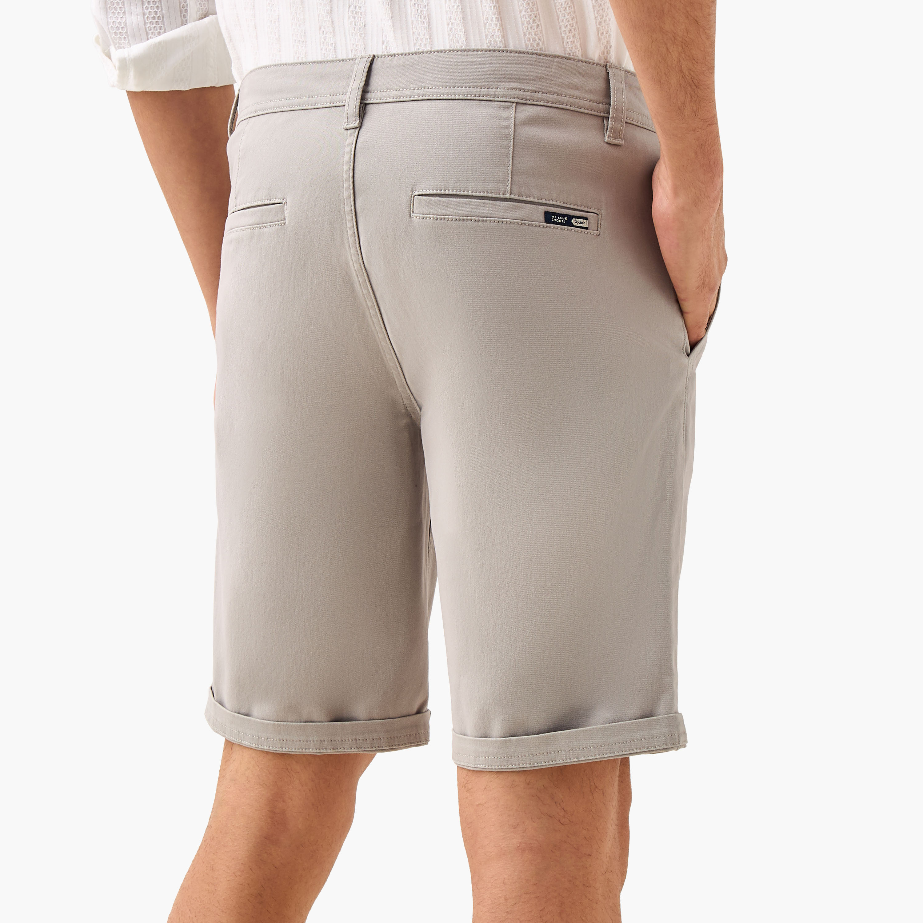 Regular Fit Mid-Rise Shorts with Button Closure and Pockets-men-clothing-bottoms-shorts-image-3
