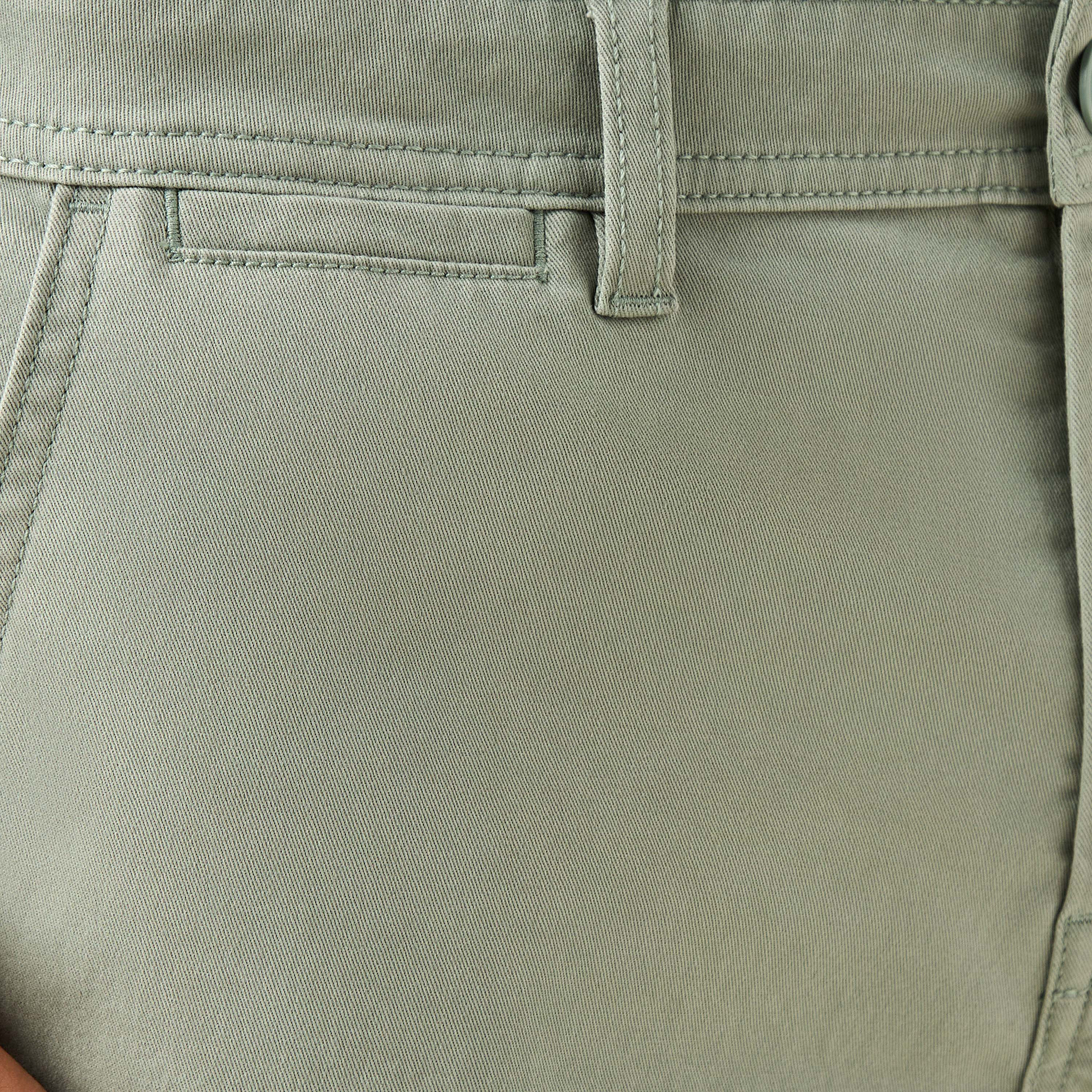 شورت سادة بخصر متوسط الارتفاع وزر إغلاق وجيوب-men-clothing-bottoms-shorts-image-5