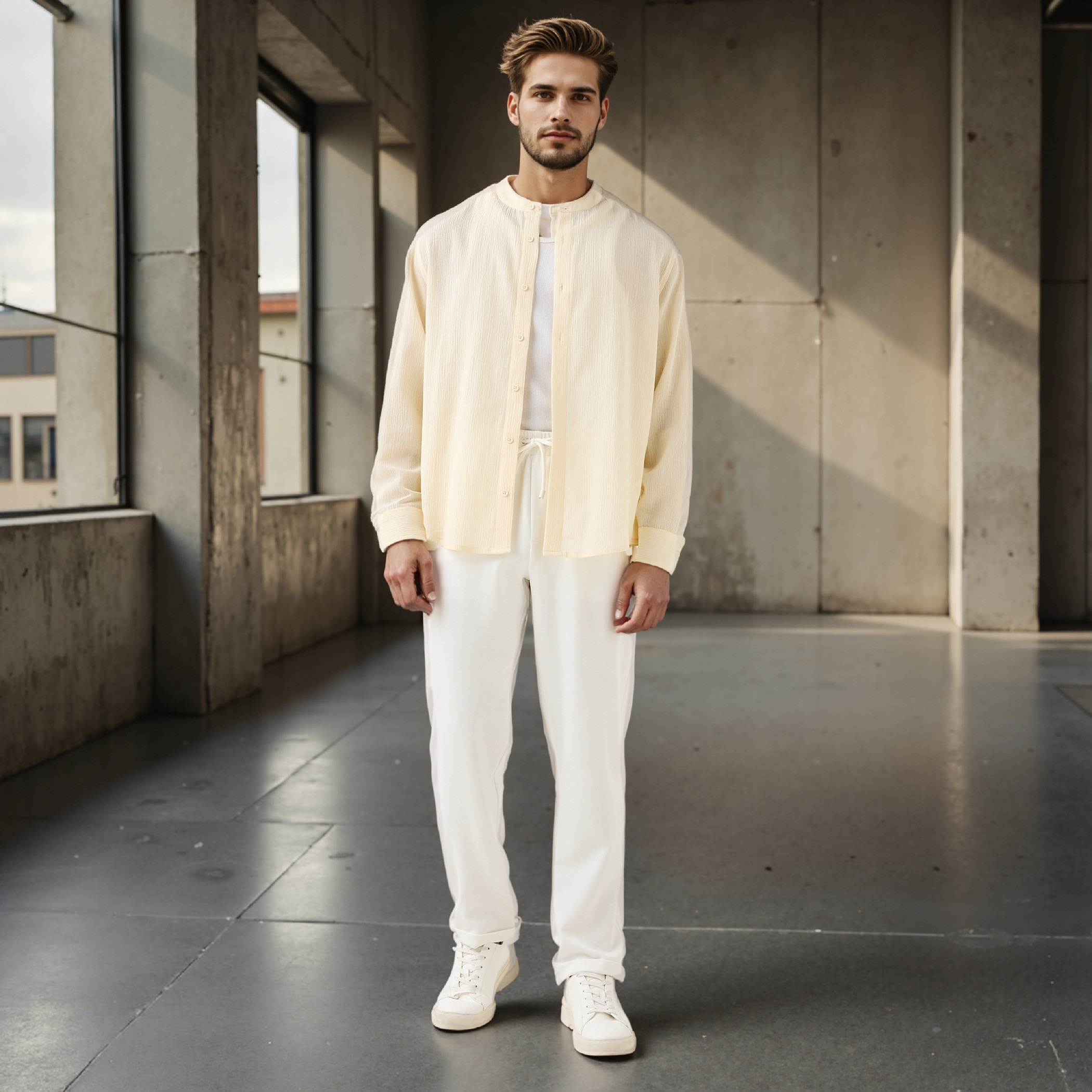 Slim Fit Pique Flexi Waist Pants with Pockets-men-clothing-bottoms-joggers-image-2
