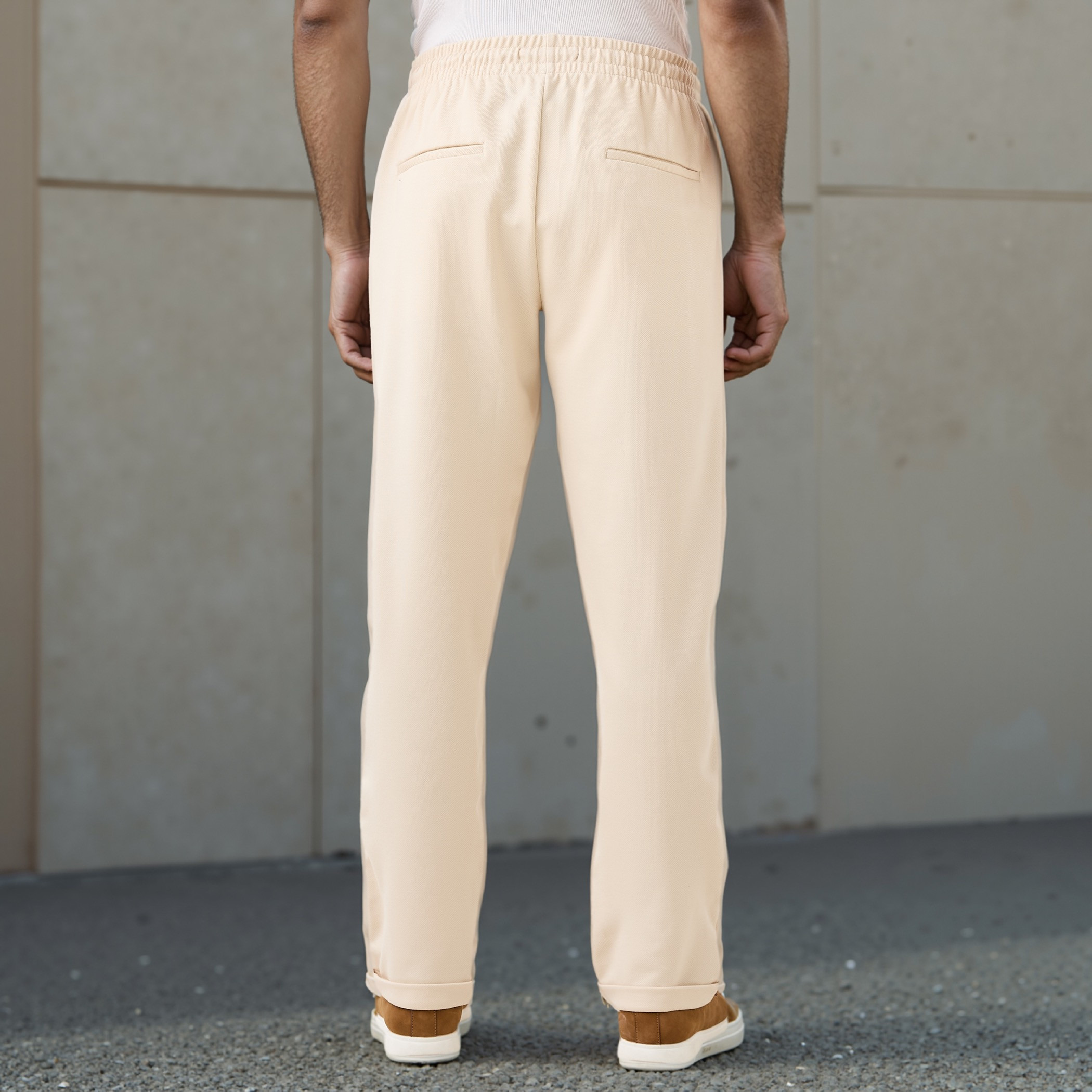 Slim Fit Pique Flexi Waist Pants with Pockets-men-clothing-bottoms-joggers-image-3