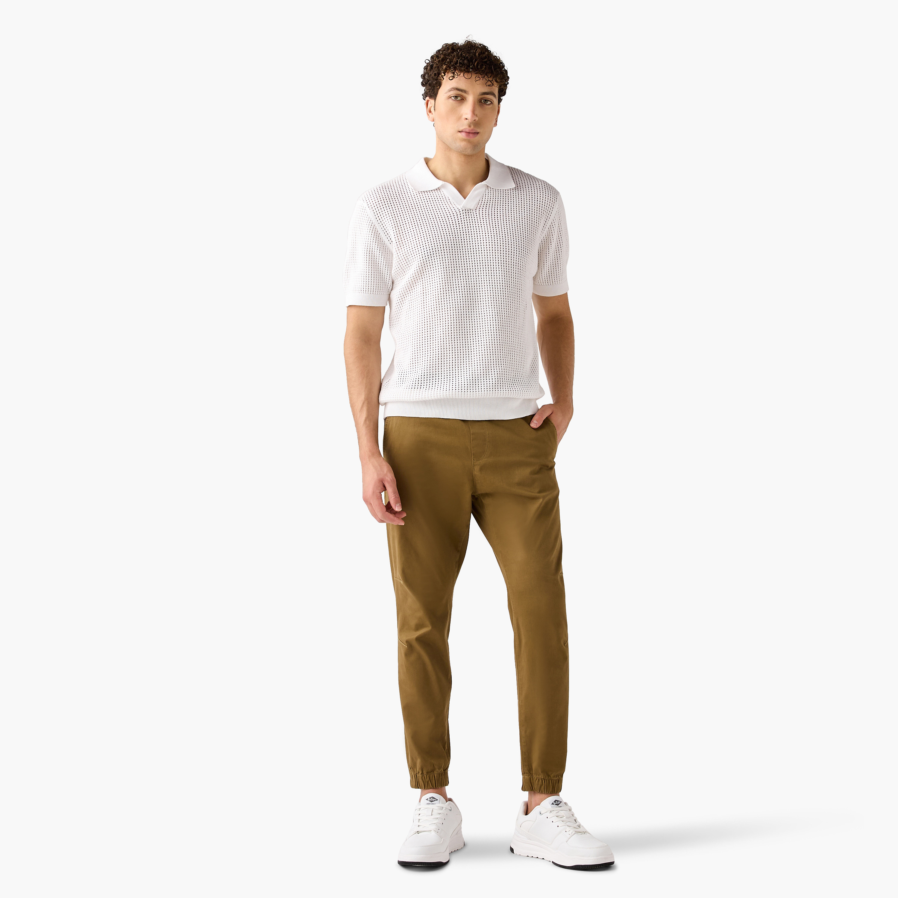 Slim Fit Flexi Waist Joggers with Pockets-men-clothing-bottoms-joggers-image-2