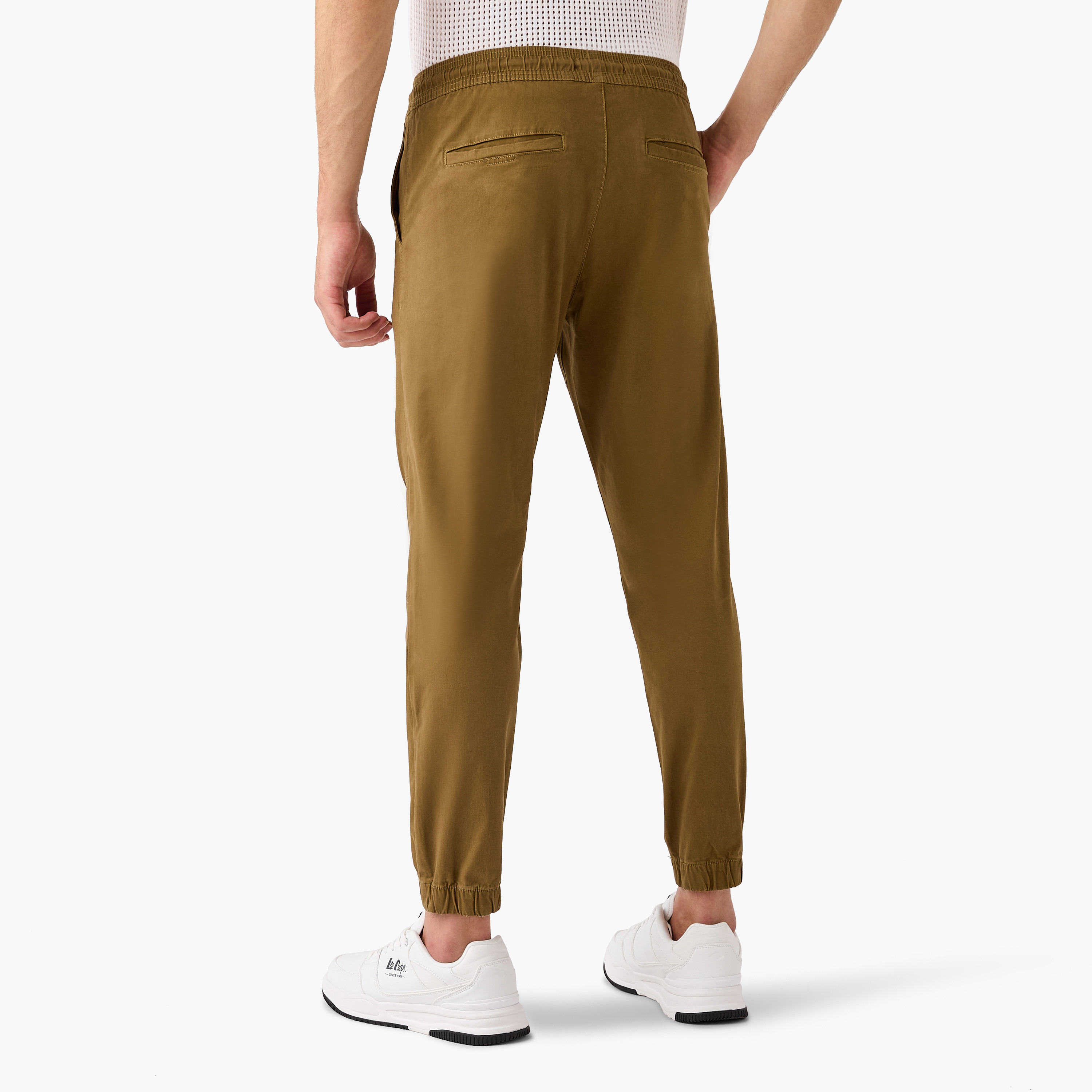 Slim Fit Flexi Waist Joggers with Pockets-men-clothing-bottoms-joggers-image-3