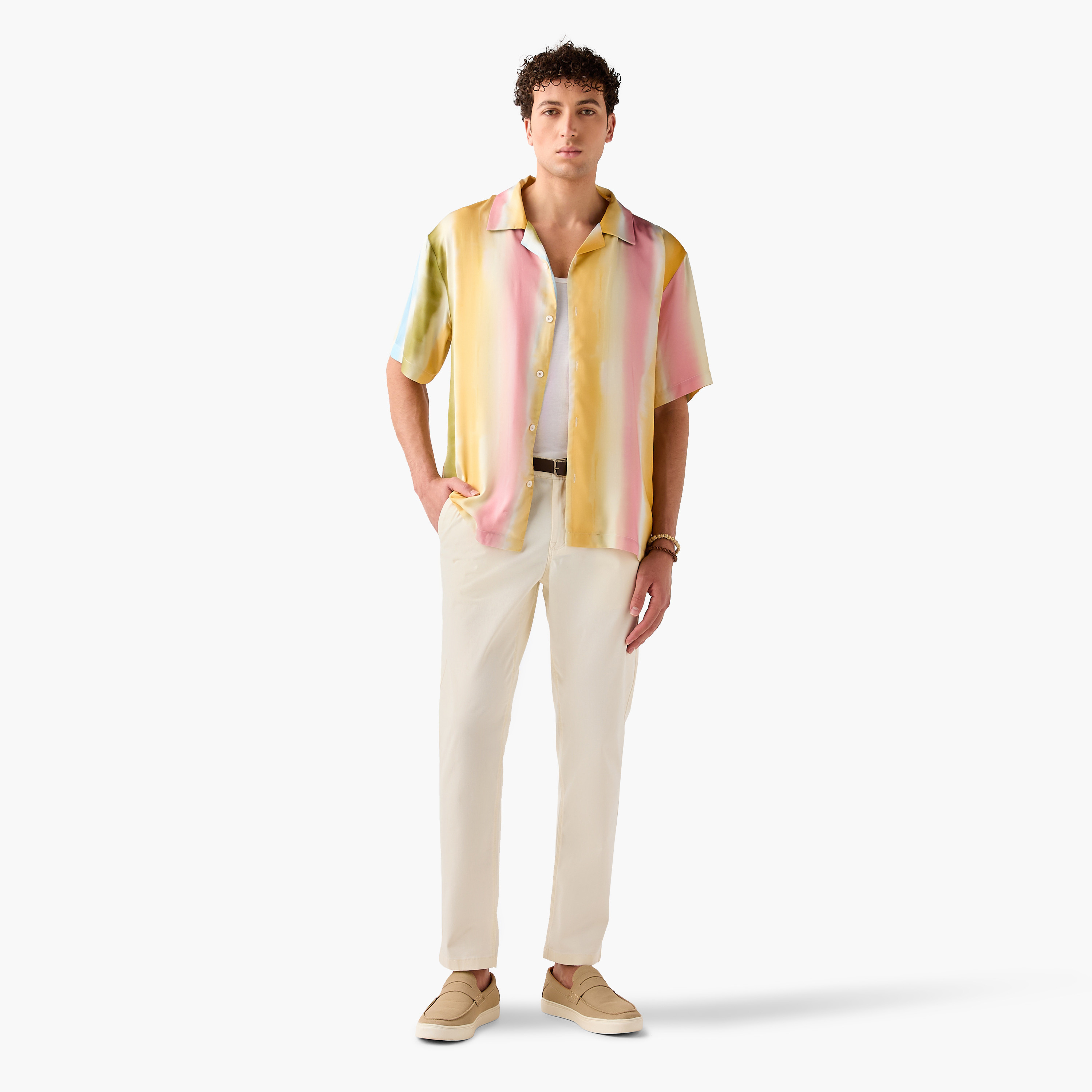 بنطلون تشينو بقصة سليم وحزام وجيوب-men-clothing-bottoms-trousersandchinos-chinos-image-4