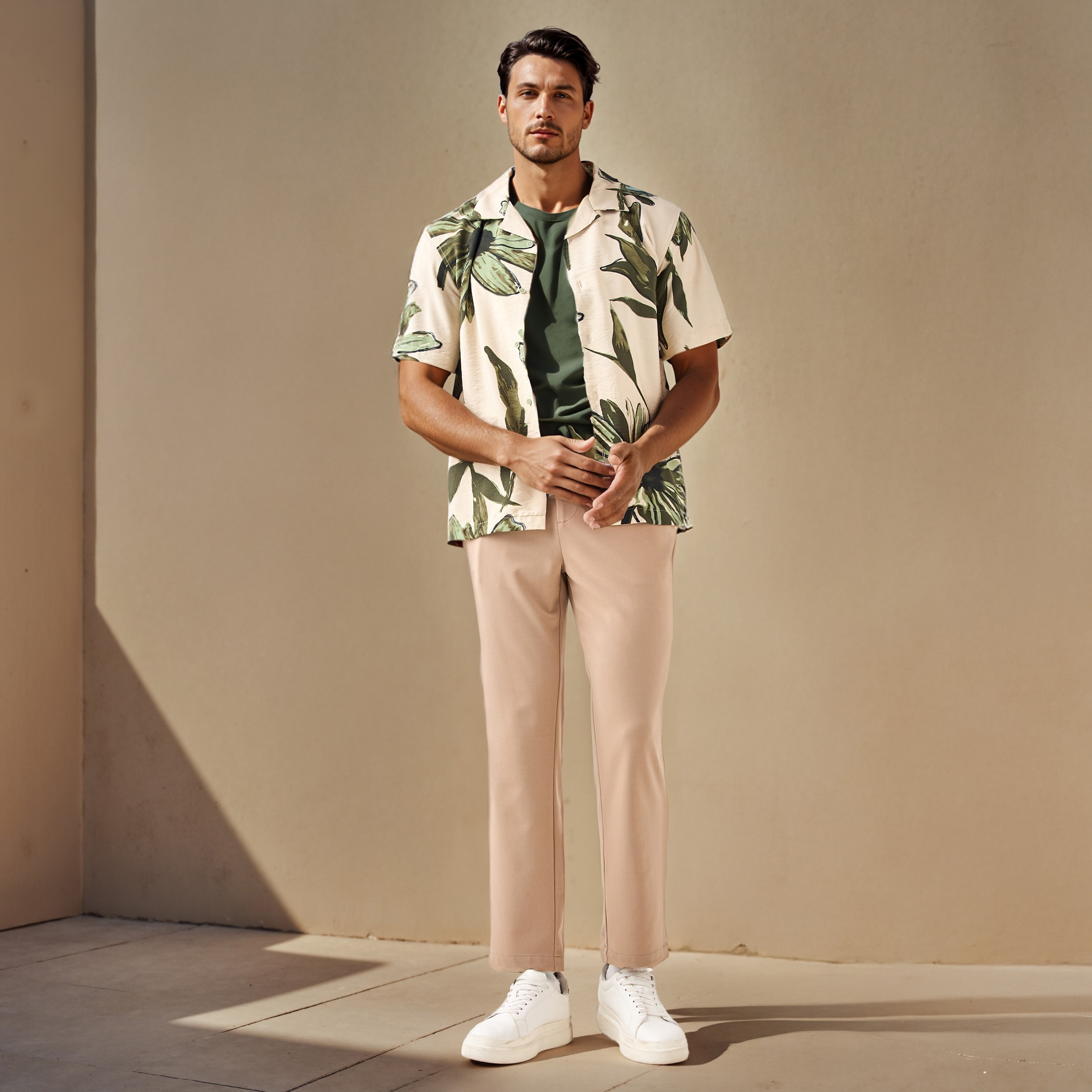 Regular Fit Floral Print Collared Resort Shirt-men-clothing-shirts-image-2