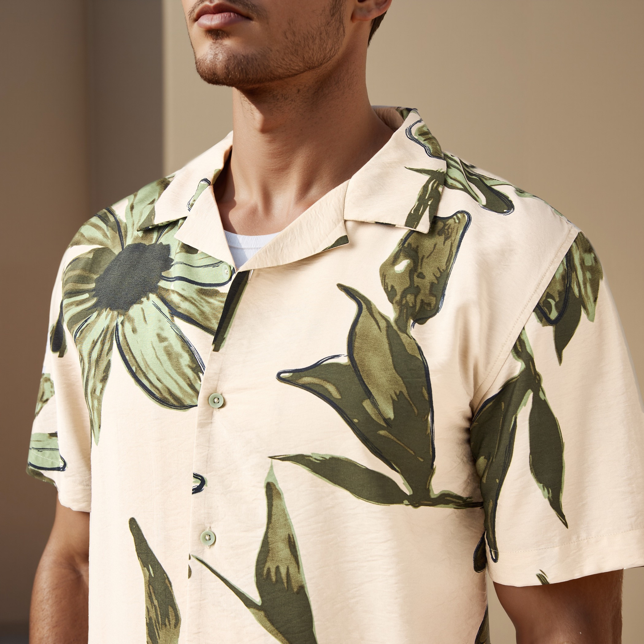 Regular Fit Floral Print Collared Resort Shirt-men-clothing-shirts-image-4