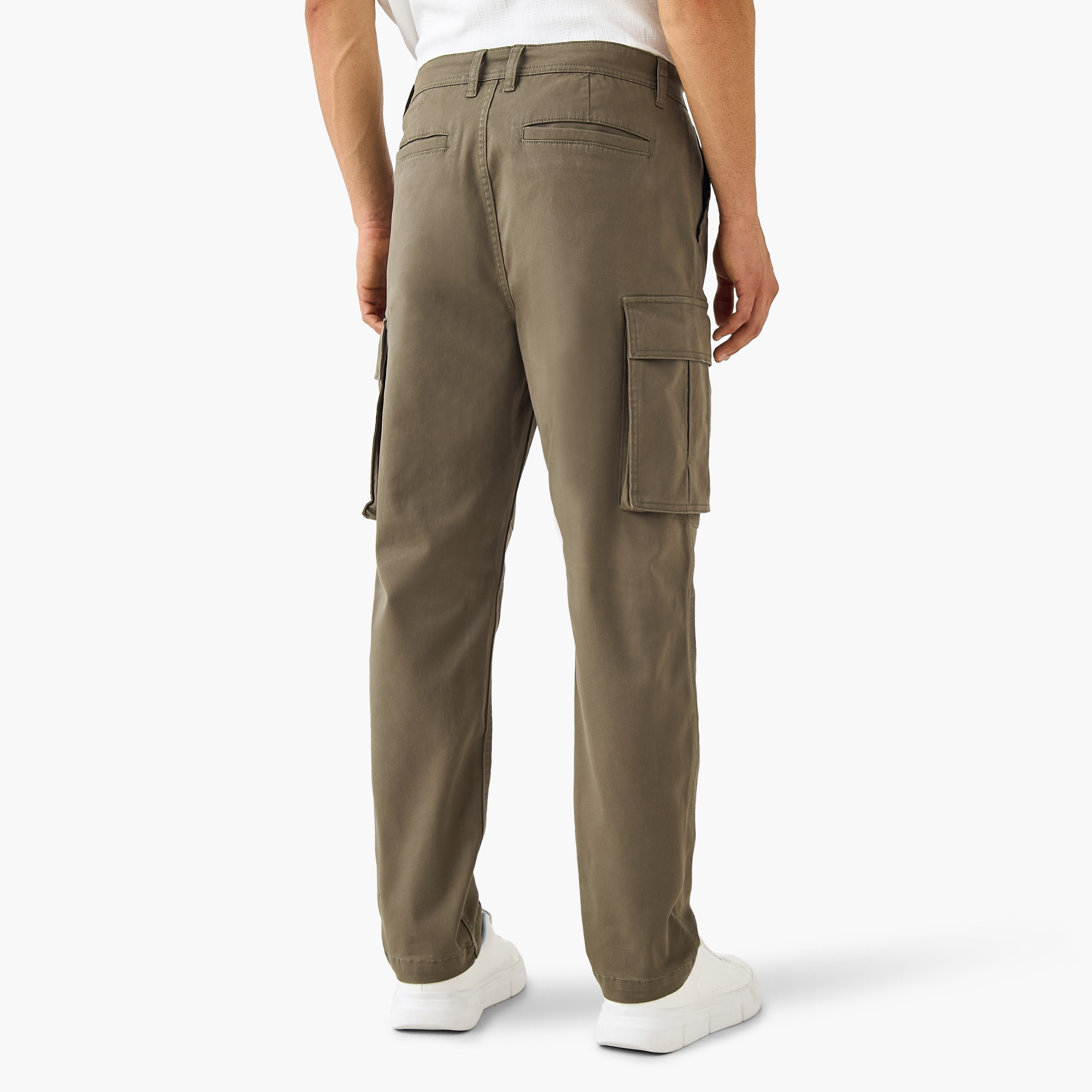 Regular Fit Twill Cargo Pants with Pockets-men-clothing-bottoms-trousersandchinos-trousers-image-3
