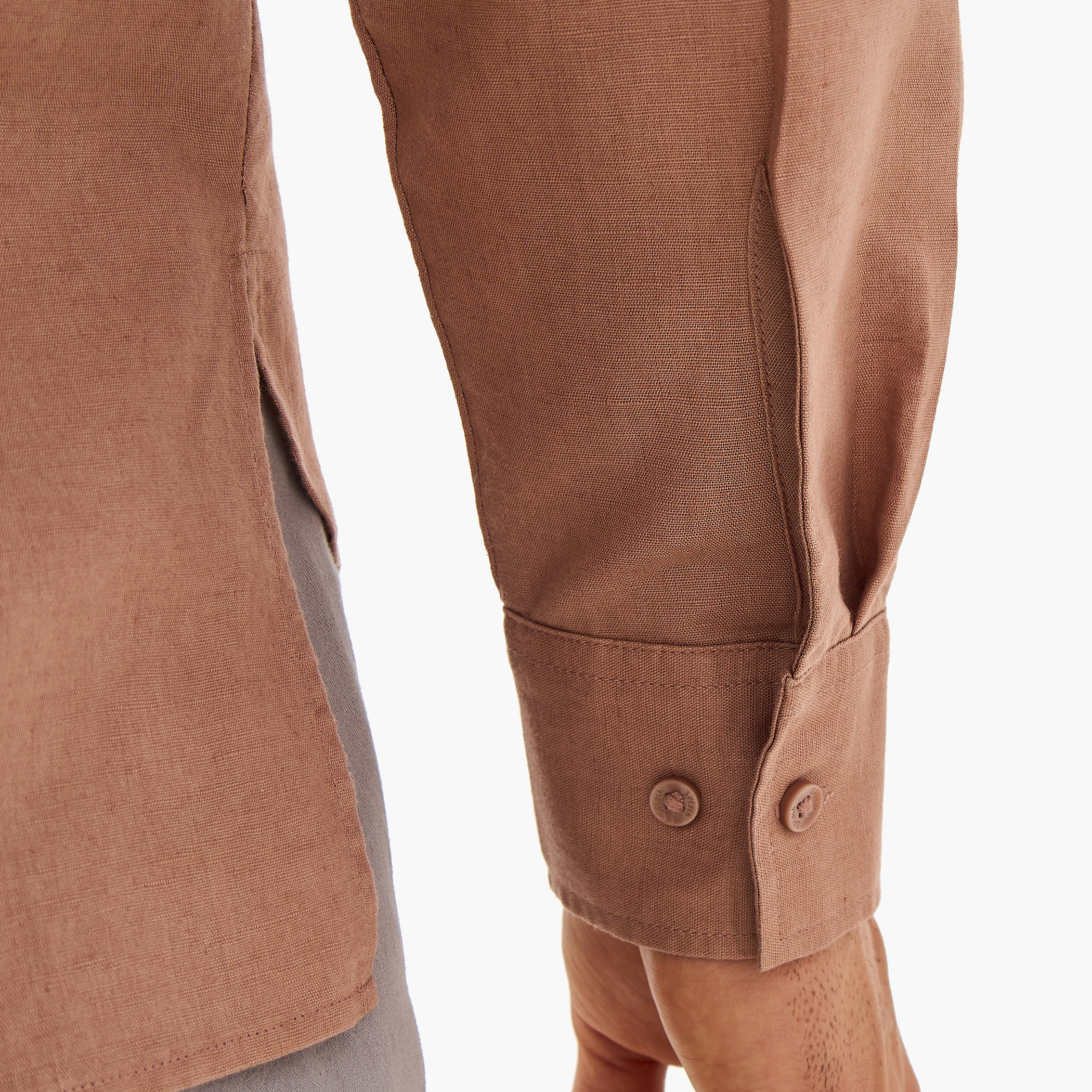 قميص من مزيج الكتان بياقة ماندرين وقصة عادية-men-clothing-shirts-image-5
