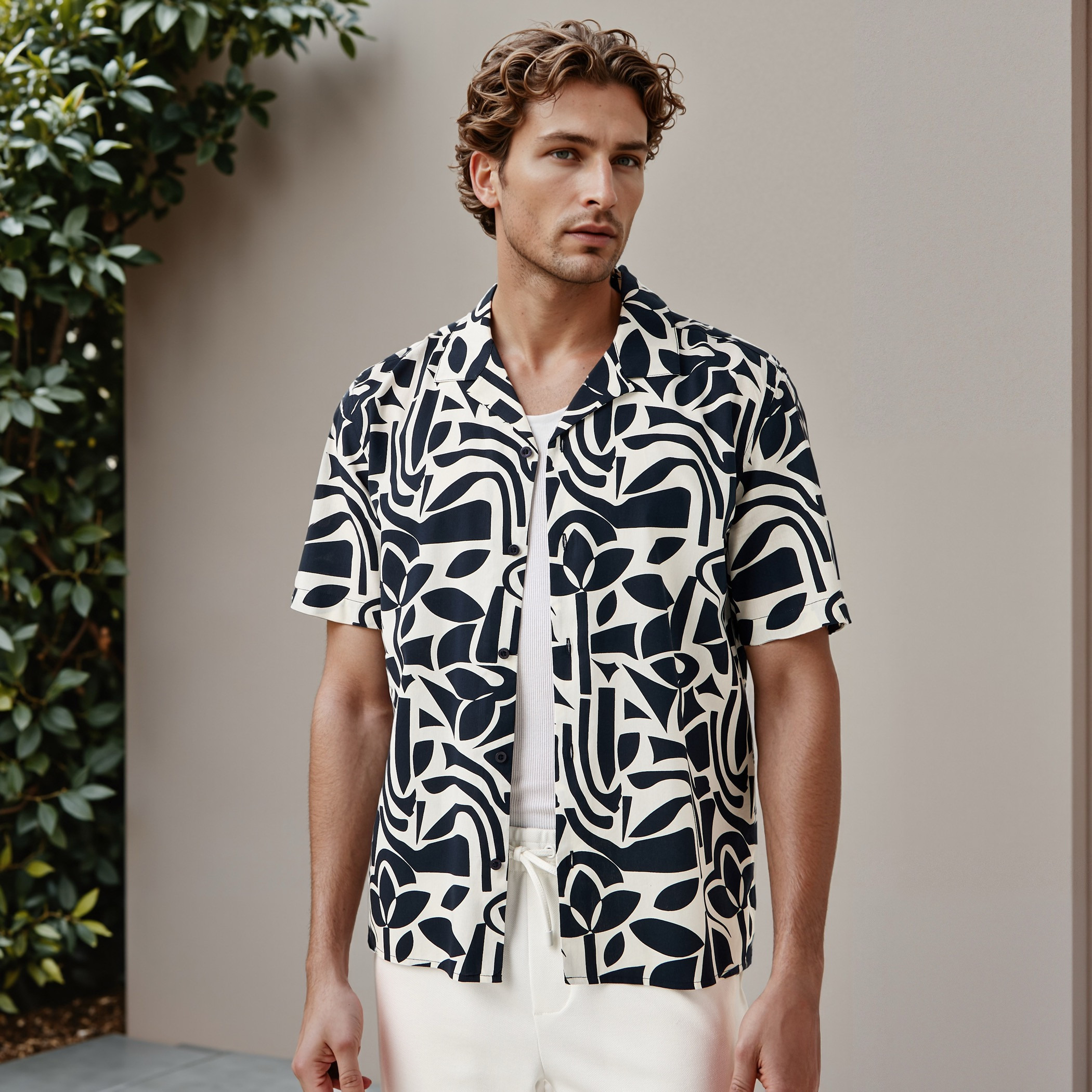 قميص بقصّة عادية وياقة وطبعات-men-clothing-shirts-image-1