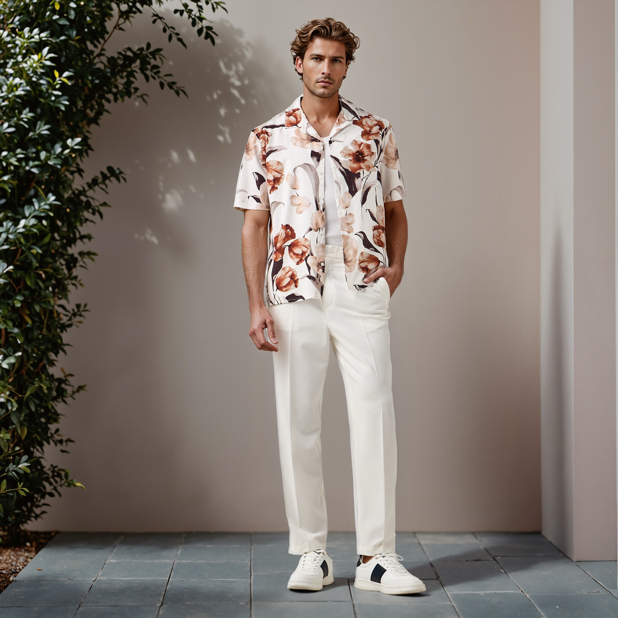 قميص بقصّة عادية وياقة وطبعات-men-clothing-shirts-image-2