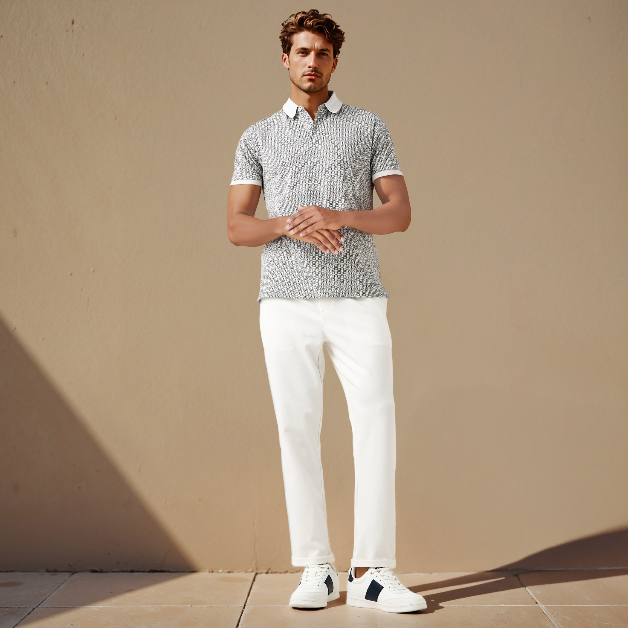 Printed Polo T-shirt with Short Sleeves-men-clothing-tshirtsandpolos-polos-image-2