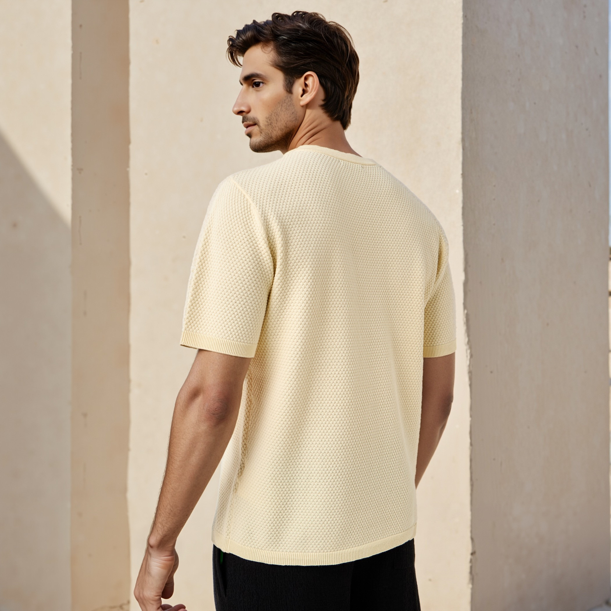 تيشيرت بارز الملمس بياقة ضيقة-men-clothing-tshirtsandpolos-tshirts-image-3