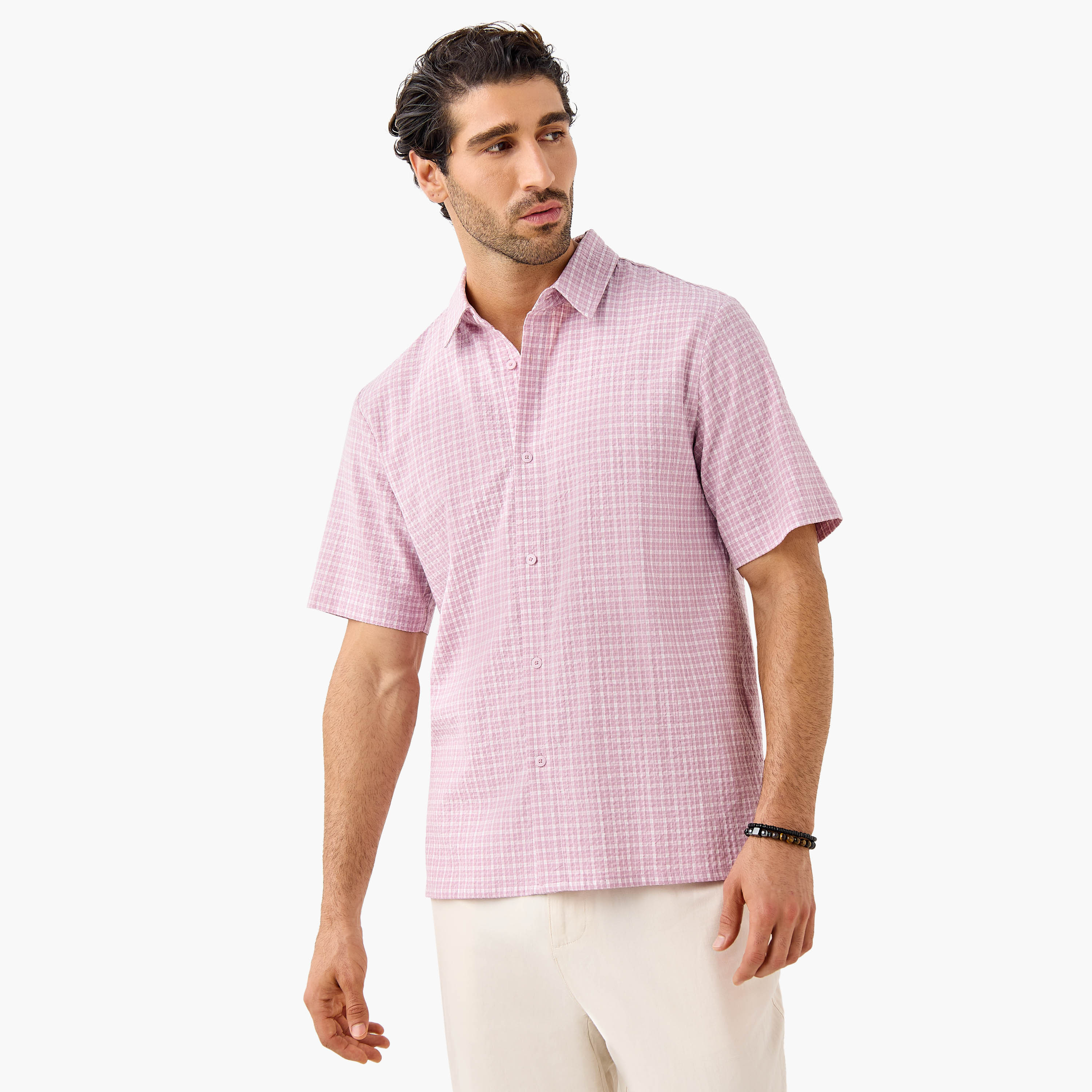 قميص كاروهات بقصّة عادية-men-clothing-shirts-image-1