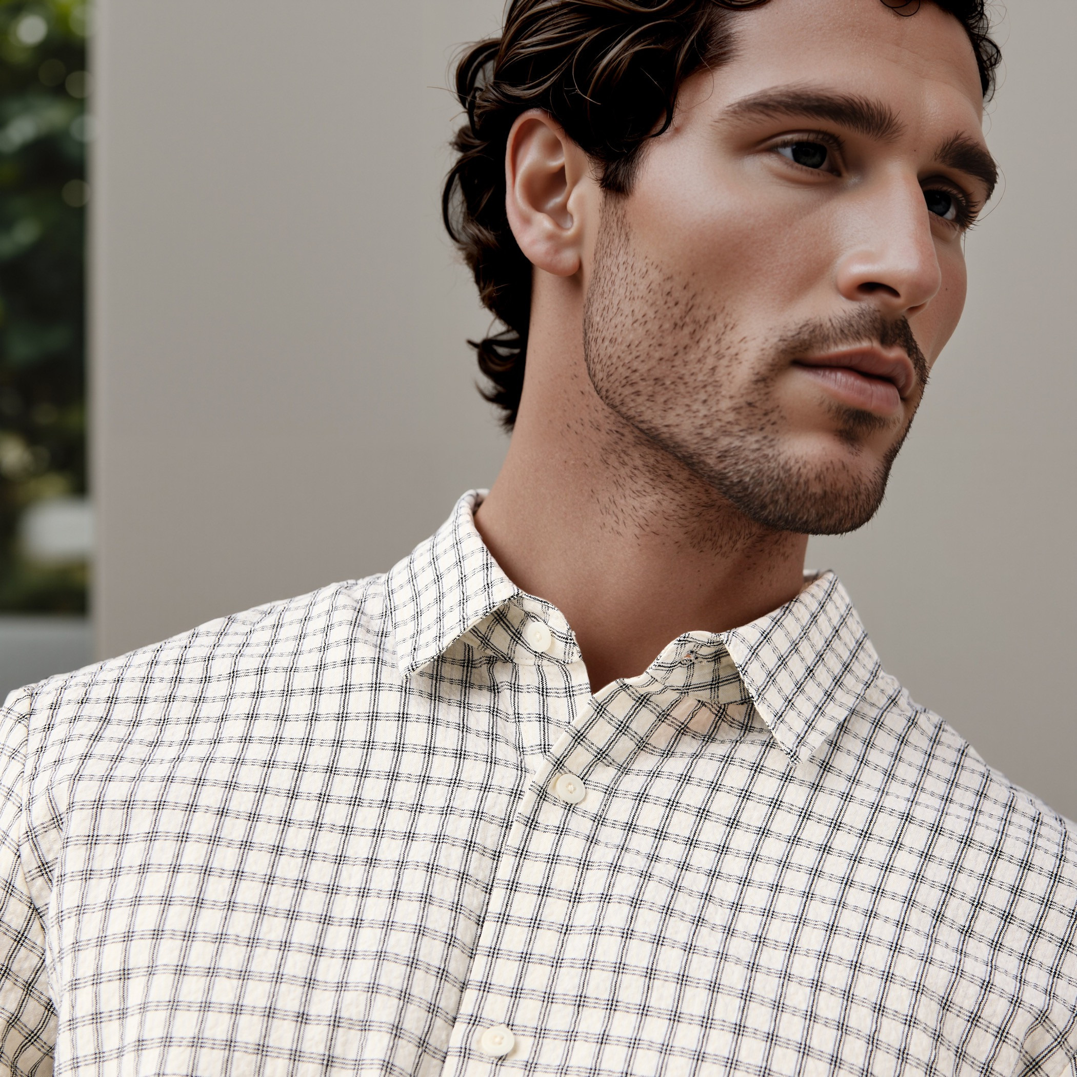 Regular Fit Seersucker Checked Shirt-men-clothing-shirts-image-4