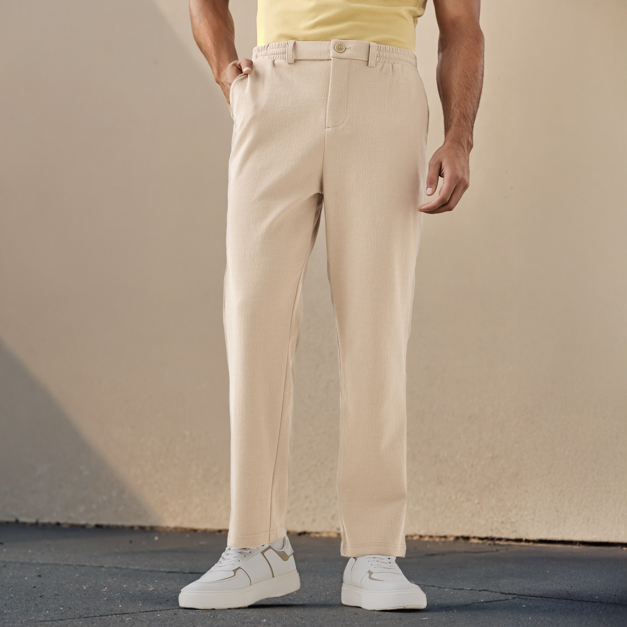 Louis Regular Fit Pants with Flexi Waist and Pockets-men-clothing-bottoms-joggers-image-1