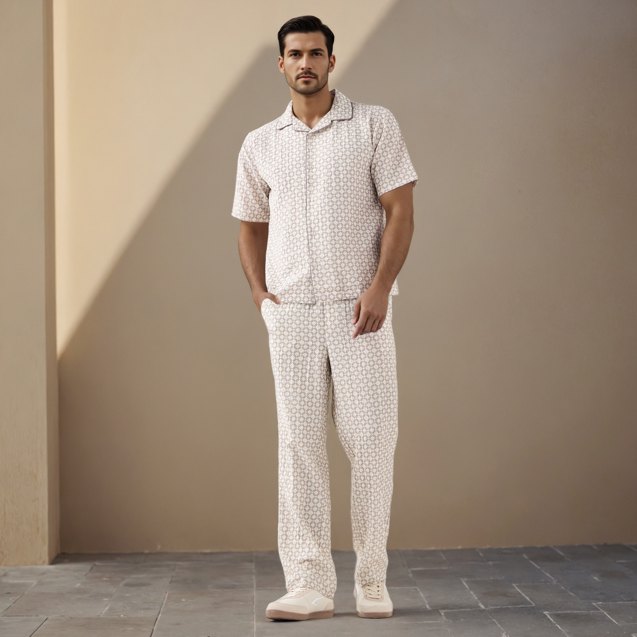 Emperor Regular Fit Linen Blend Pants with Flexi Waist and Pockets-men-clothing-bottoms-trousersandchinos-trousers-image-2
