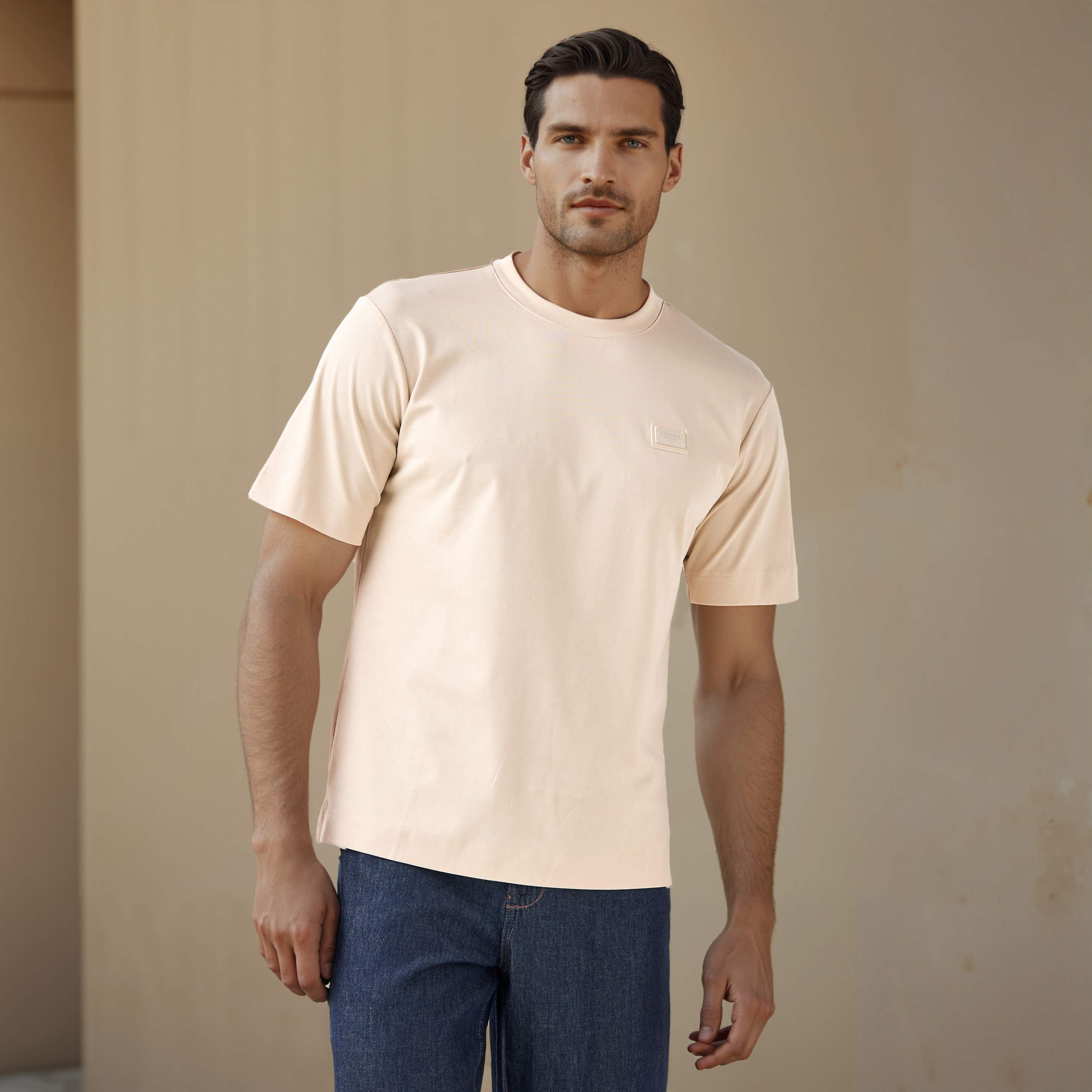 Emperor Applique Detail Crew Neck T-shirt-men-clothing-tshirtsandpolos-tshirts-image-1