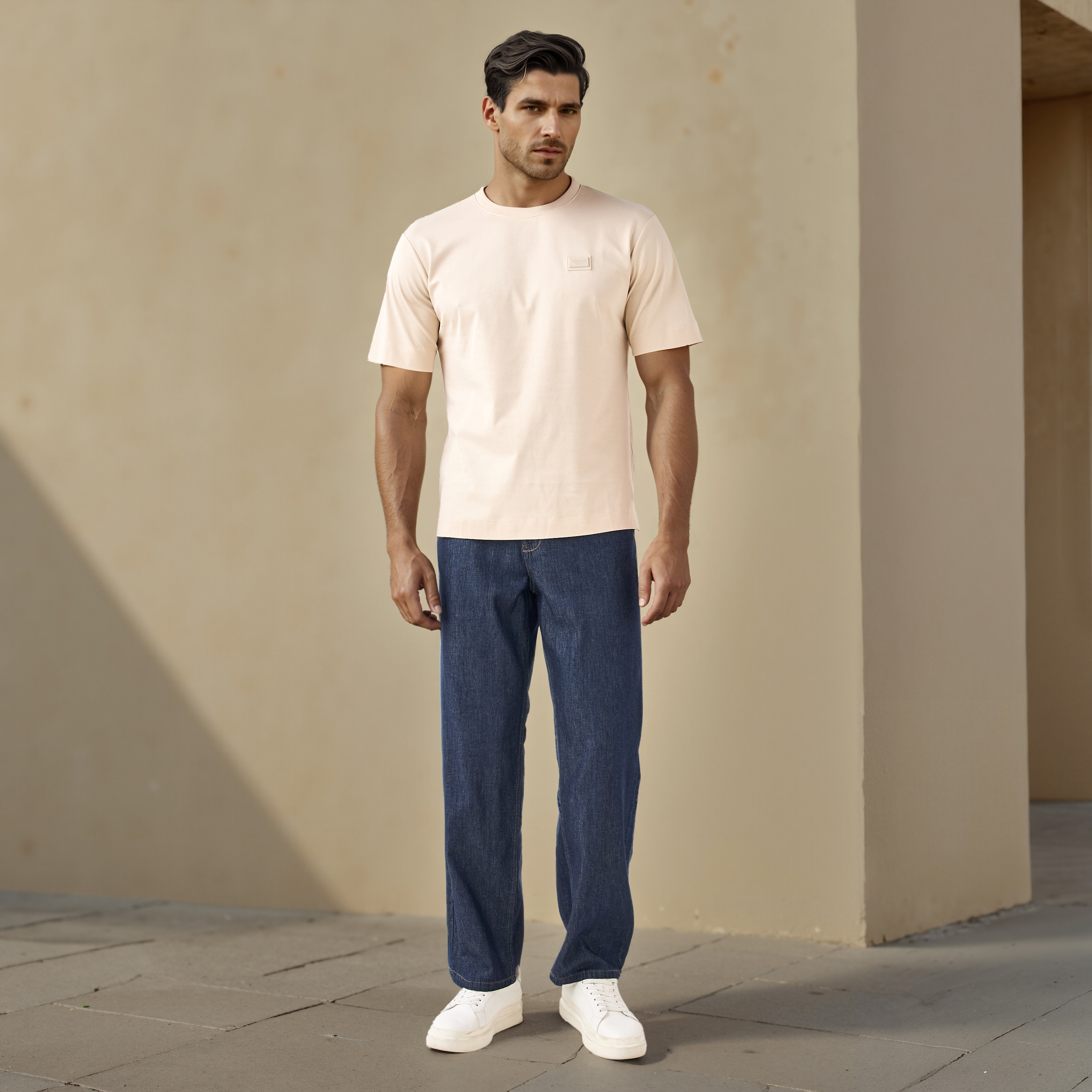 Emperor Applique Detail Crew Neck T-shirt-men-clothing-tshirtsandpolos-tshirts-image-2
