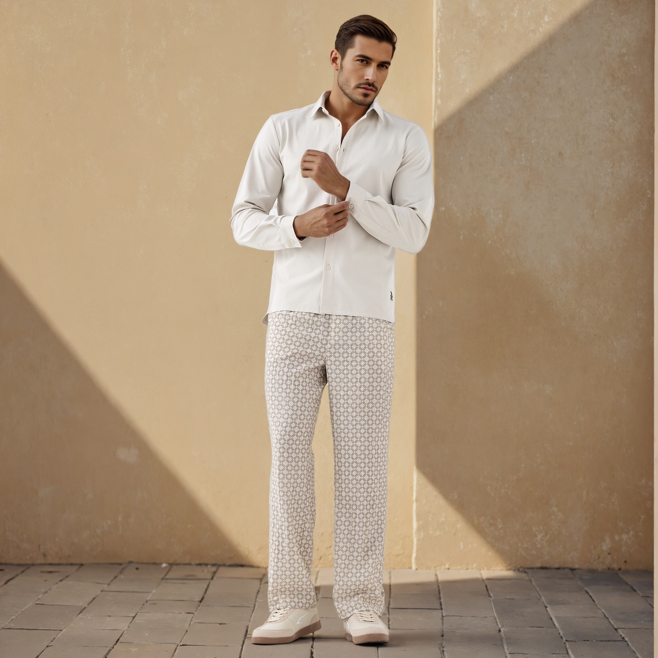 قميص بياقة وقصة عادية وأكمام طويلة من إمبيرور-men-clothing-shirts-image-2