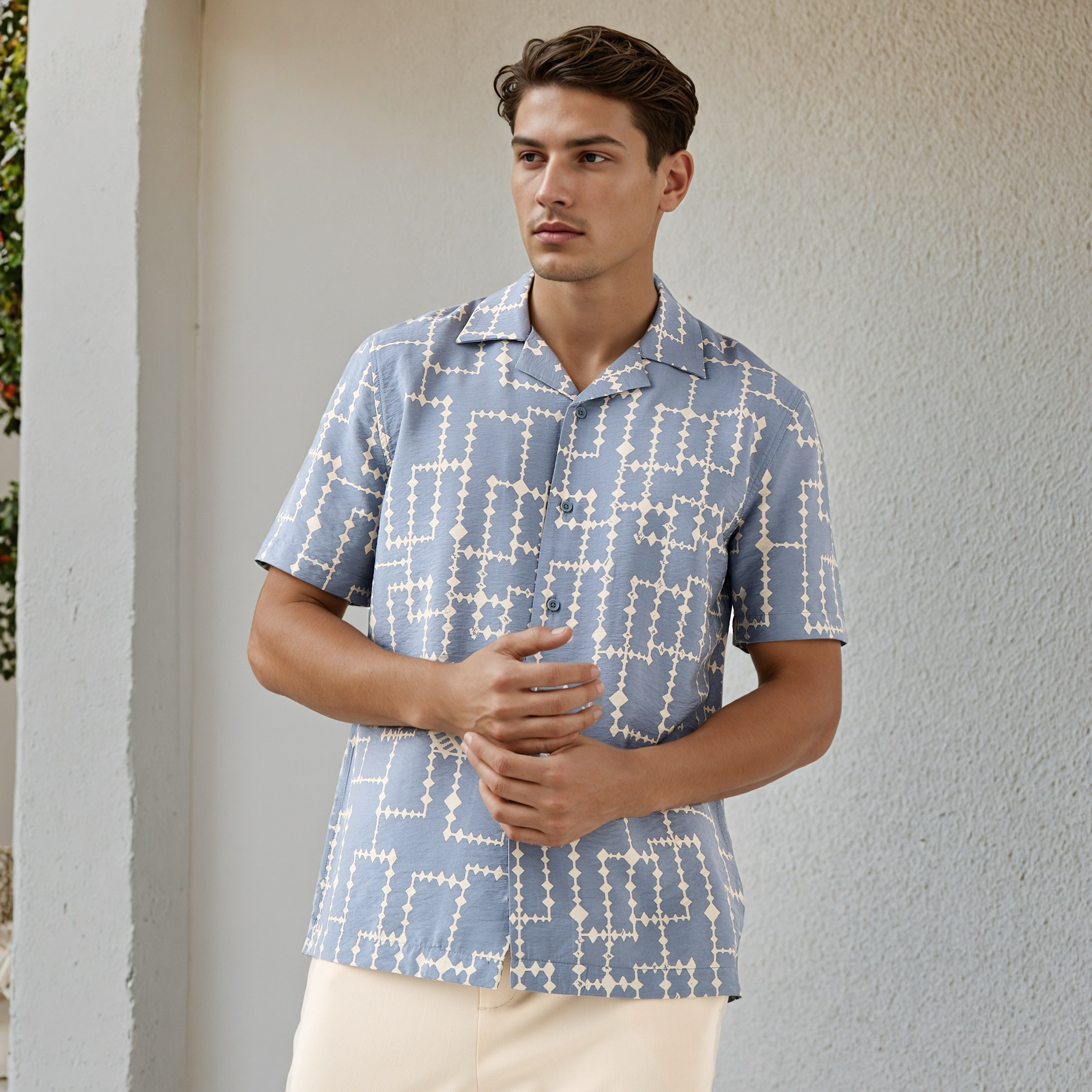 Printed Camp Collar Resort Shirt-men-clothing-shirts-image-1