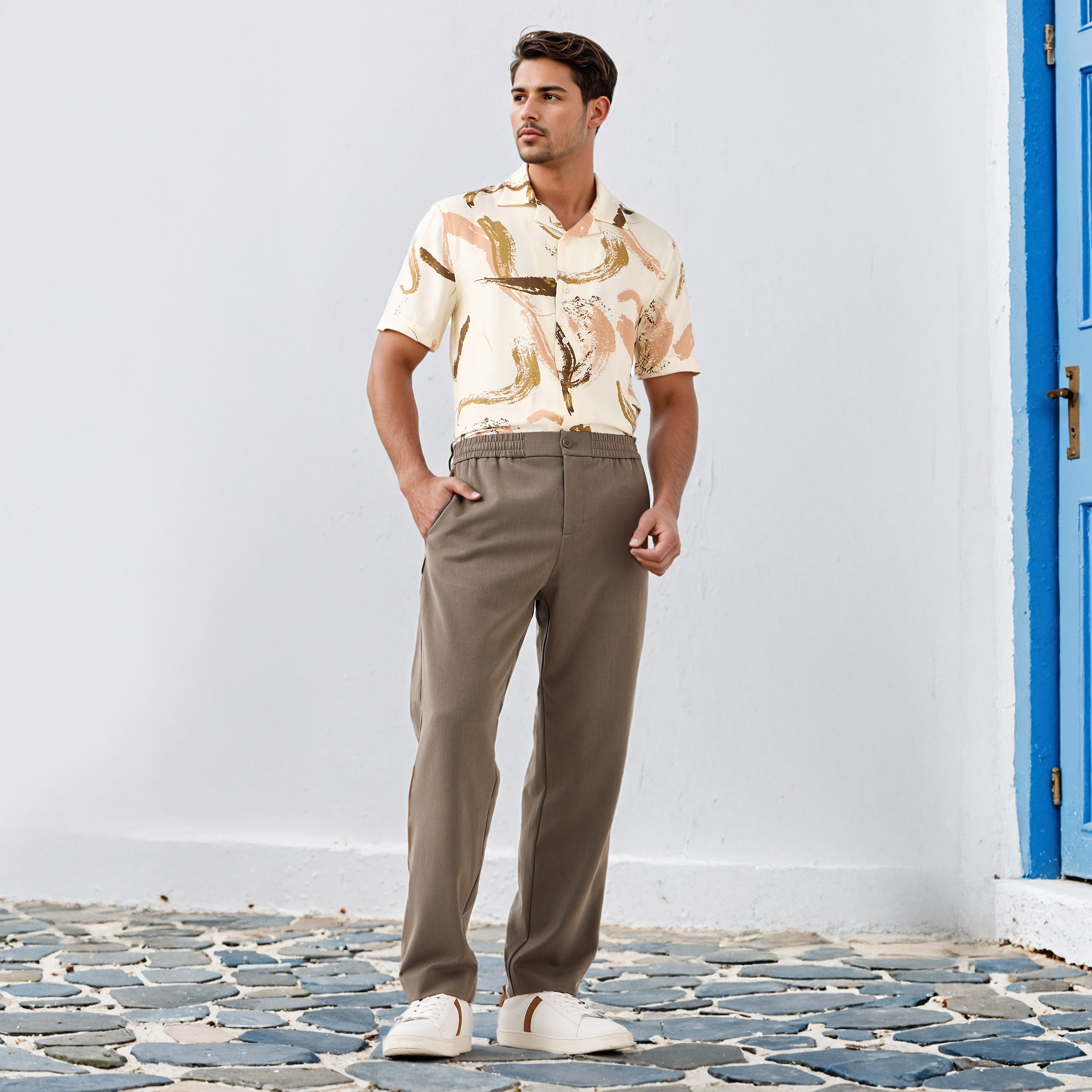 بنطلون بقصة عادية وجيوب-men-clothing-bottoms-trousersandchinos-trousers-image-2