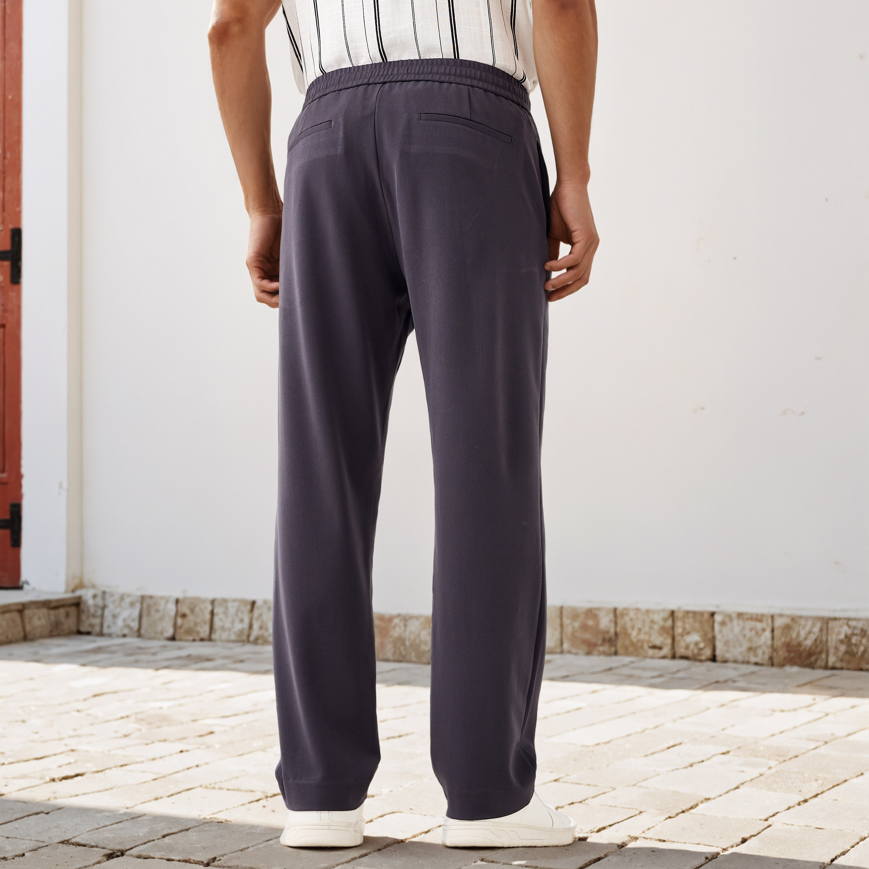 Regular Fit Trousers with Pockets-men-clothing-bottoms-trousersandchinos-trousers-image-3
