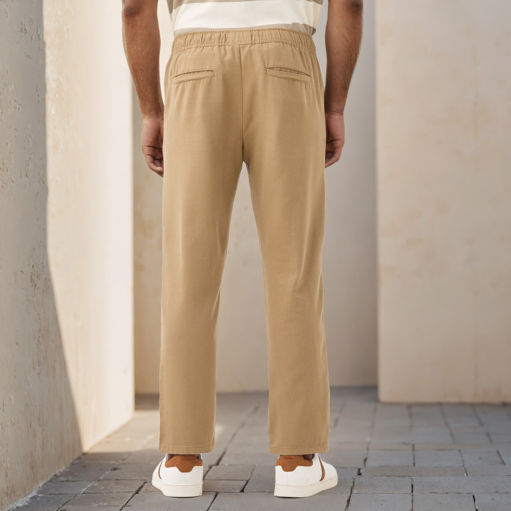 Regular Fit Flexi Waist Trousers-men-clothing-bottoms-trousersandchinos-trousers-image-3
