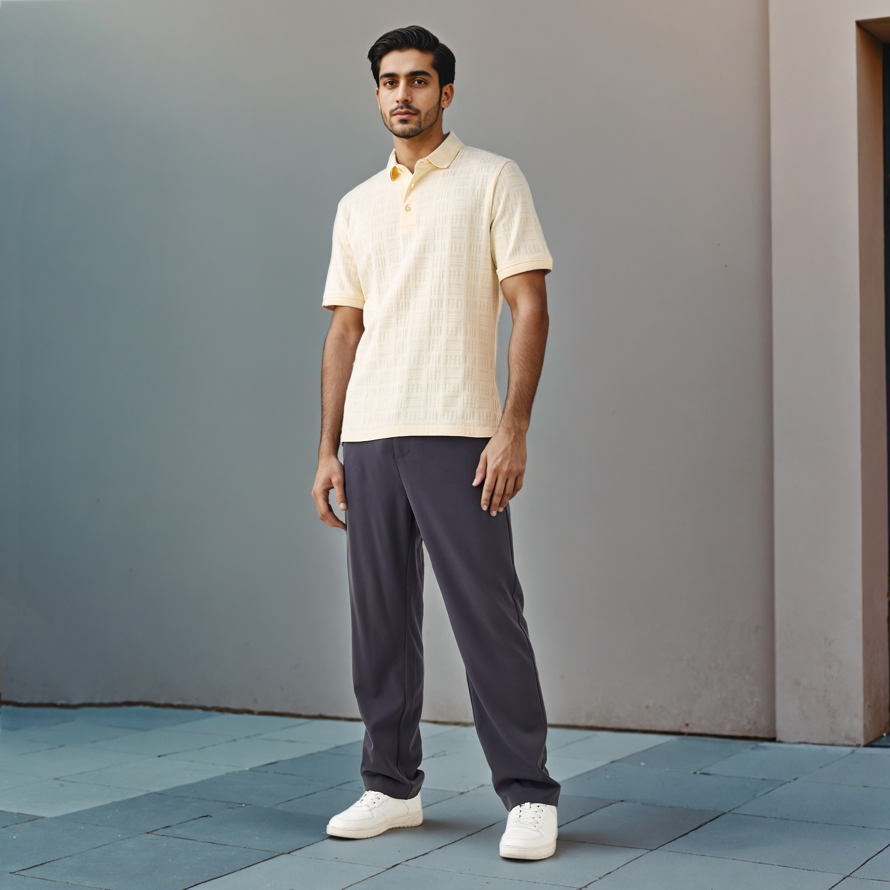 تيشيرت بولو جاكار بارز الملمس-men-clothing-tshirtsandpolos-polos-image-2