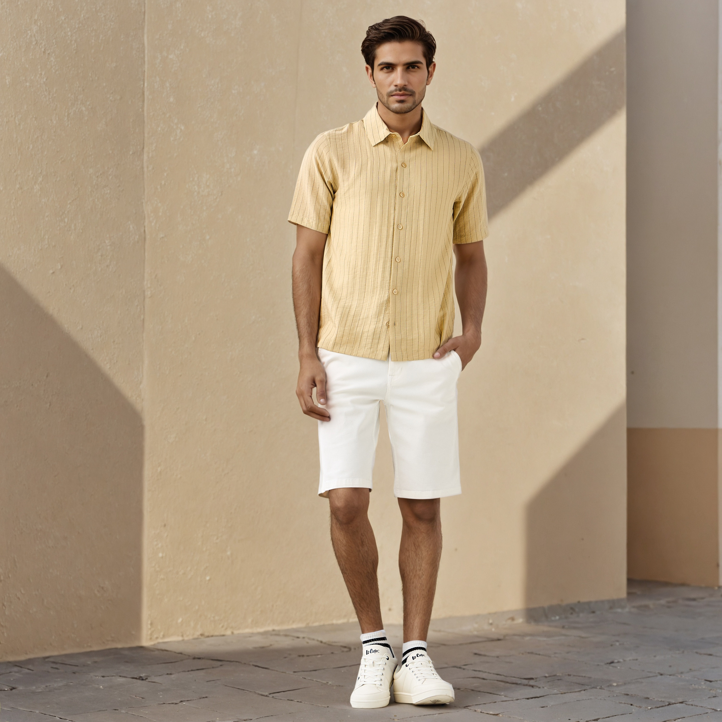 قميص مقلّم بقصّة مريحة-men-clothing-shirts-image-2