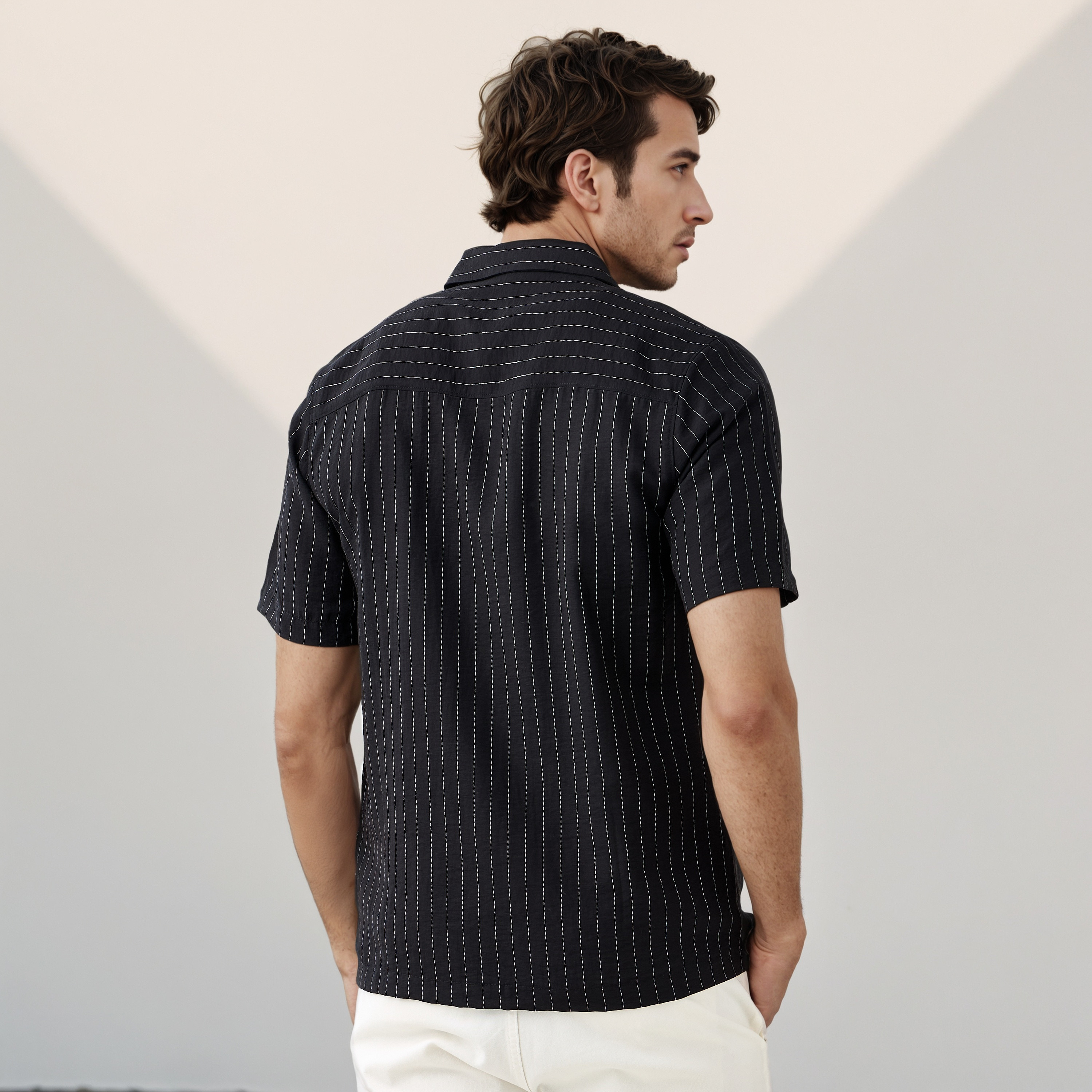 Striped Relaxed Fit Linen Blend Shirt-men-clothing-shirts-image-3